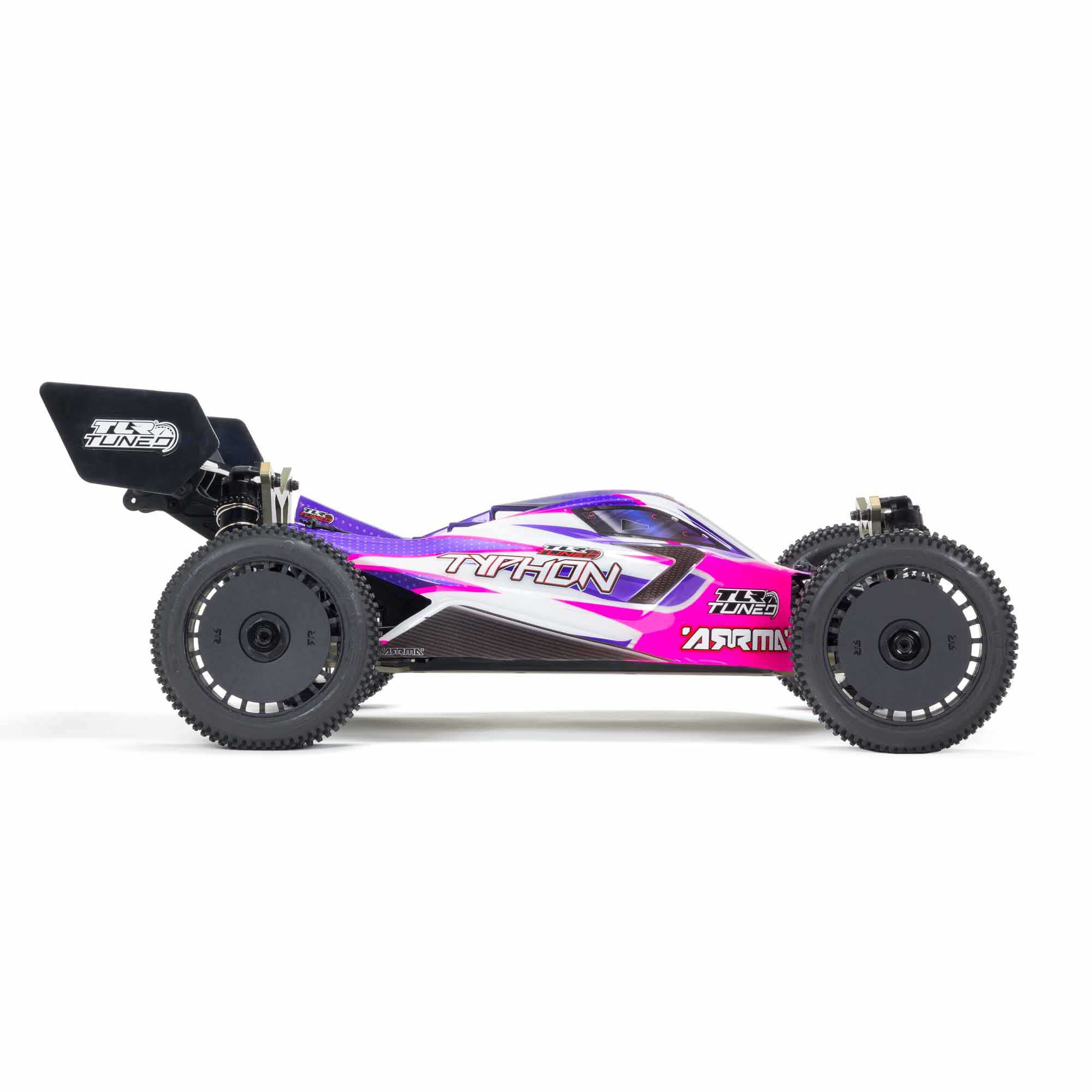 ARRMA 1/8 TYPHON 6S TLR Tuned 4X4 Roller Brushless Buggy, Pink/Purple