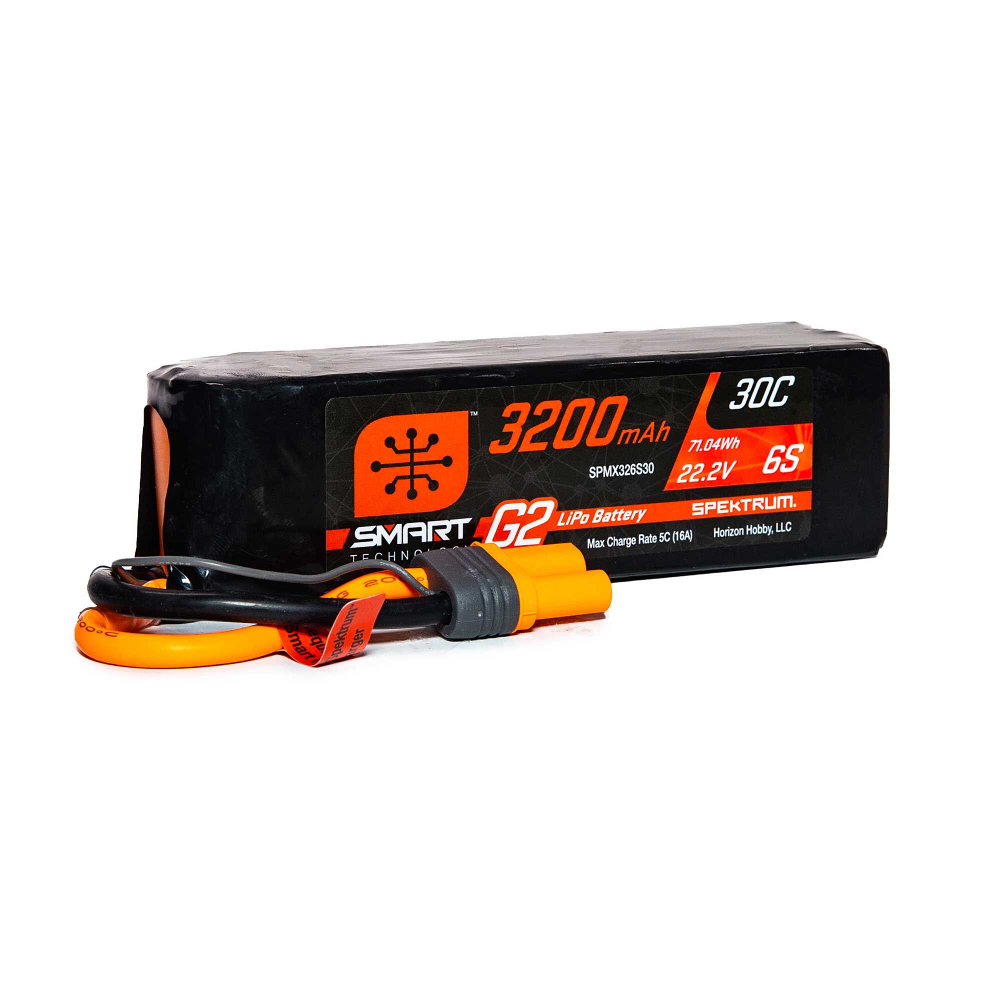 Spektrum Accessories 22.2V 3200mAh 6S 30C Smart G2 LiPo Battery: IC5