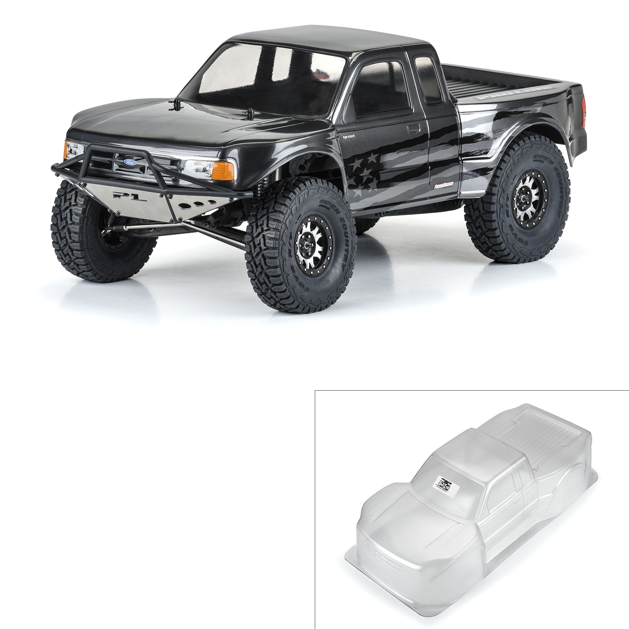 Pro-Line Racing 1/10 1993 Ford Ranger Pre-Runner Clear Body 12.3" WB Crawler