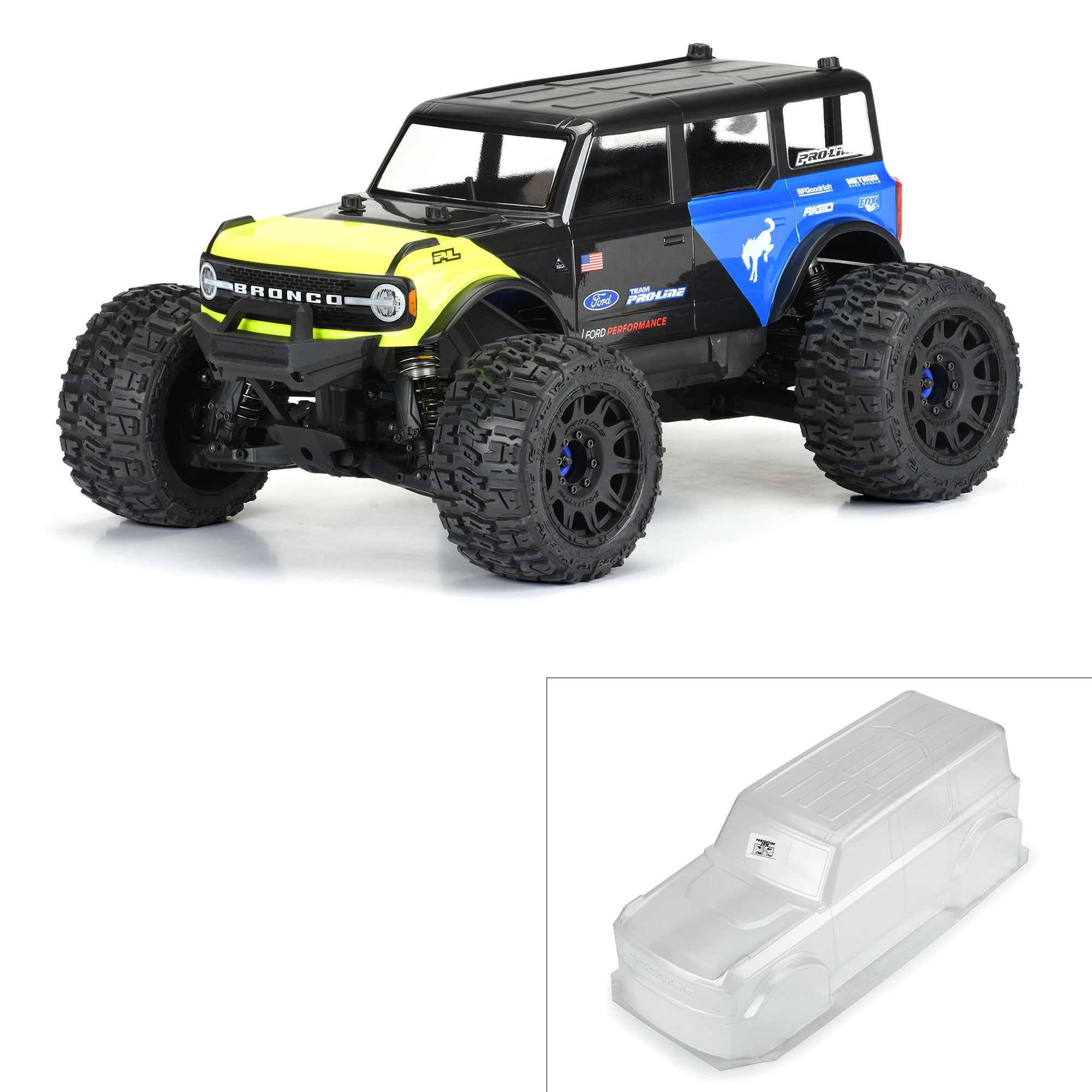Pro-Line Racing 1/8 2021 Ford Bronco Clear Body: MAXX, E-REVO 2.0
