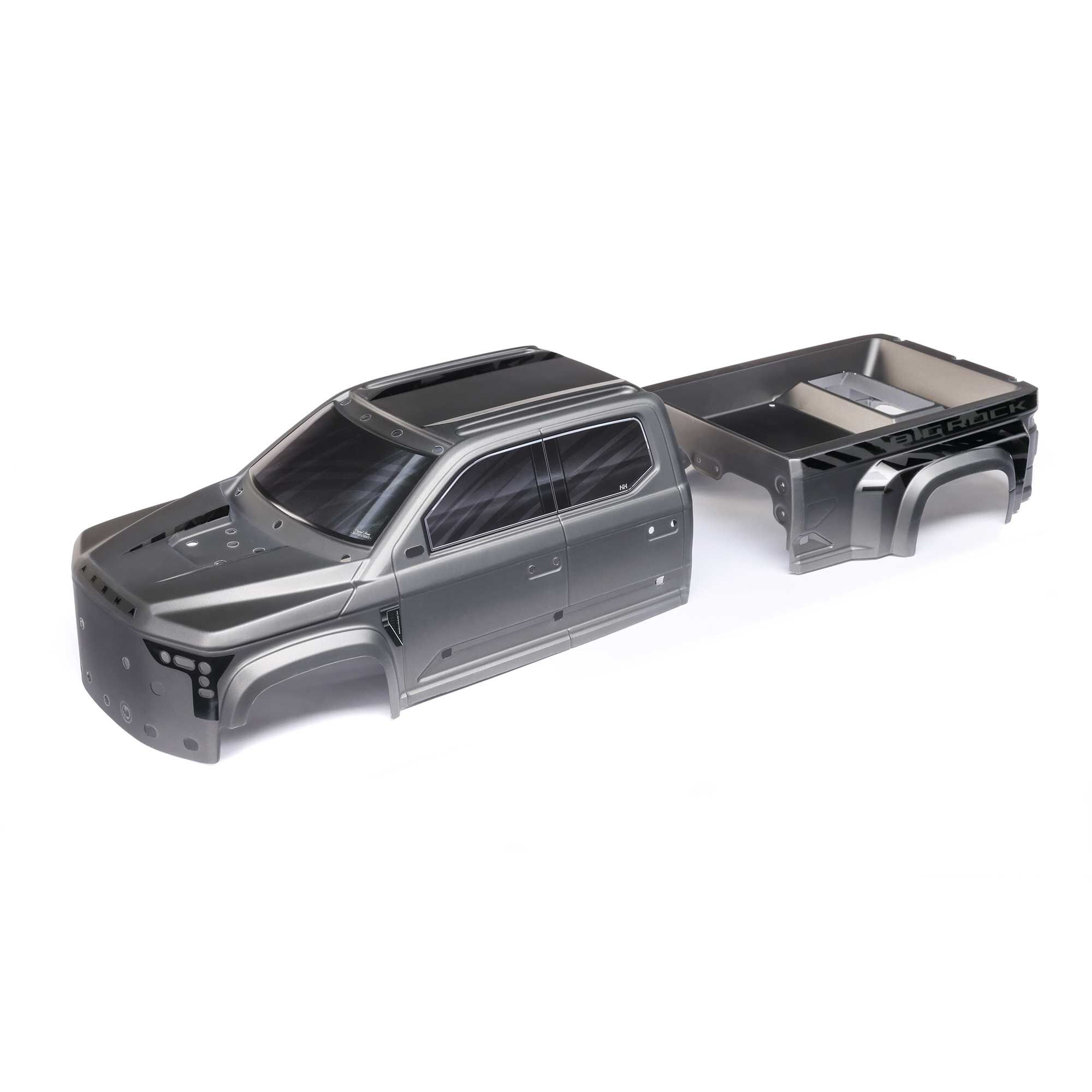 ARRMA BIG ROCK 6S BLX Painted Decaled Trimmed Body, Gunmetal