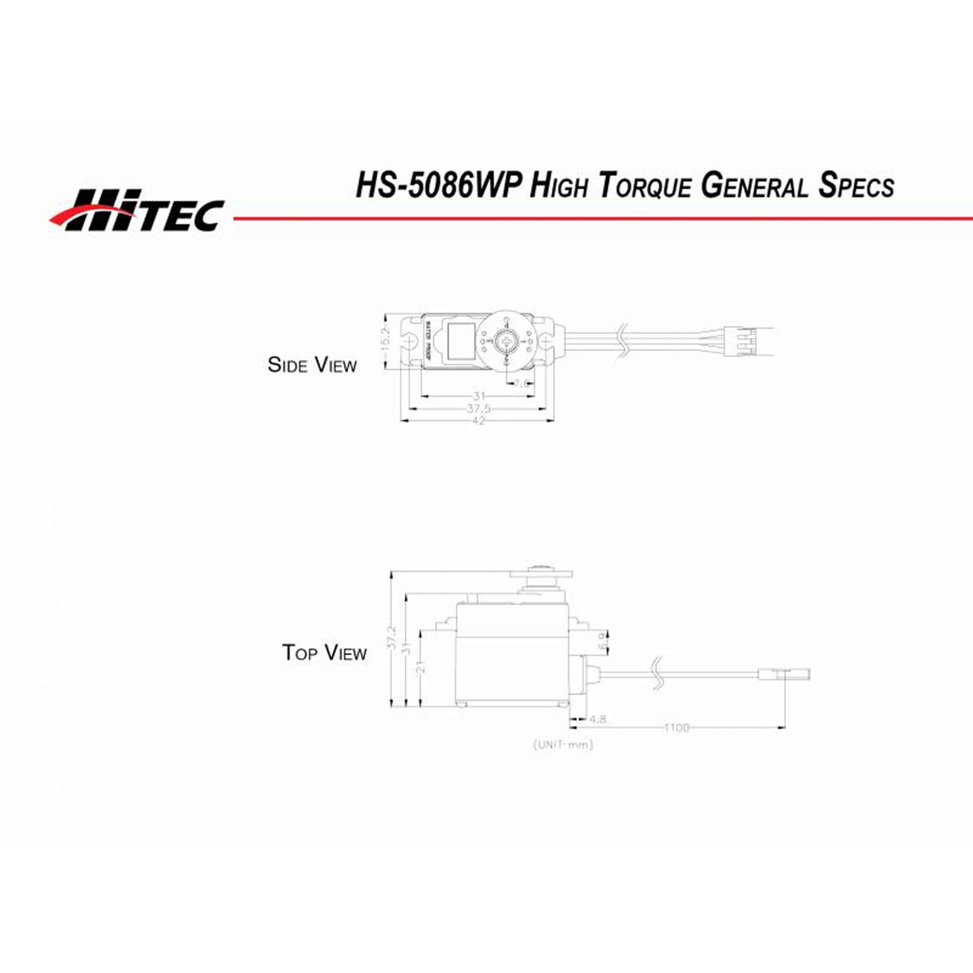 Hitec RCD Inc. HS-5086WP Micro Digital Waterproof Metal Gear Servo