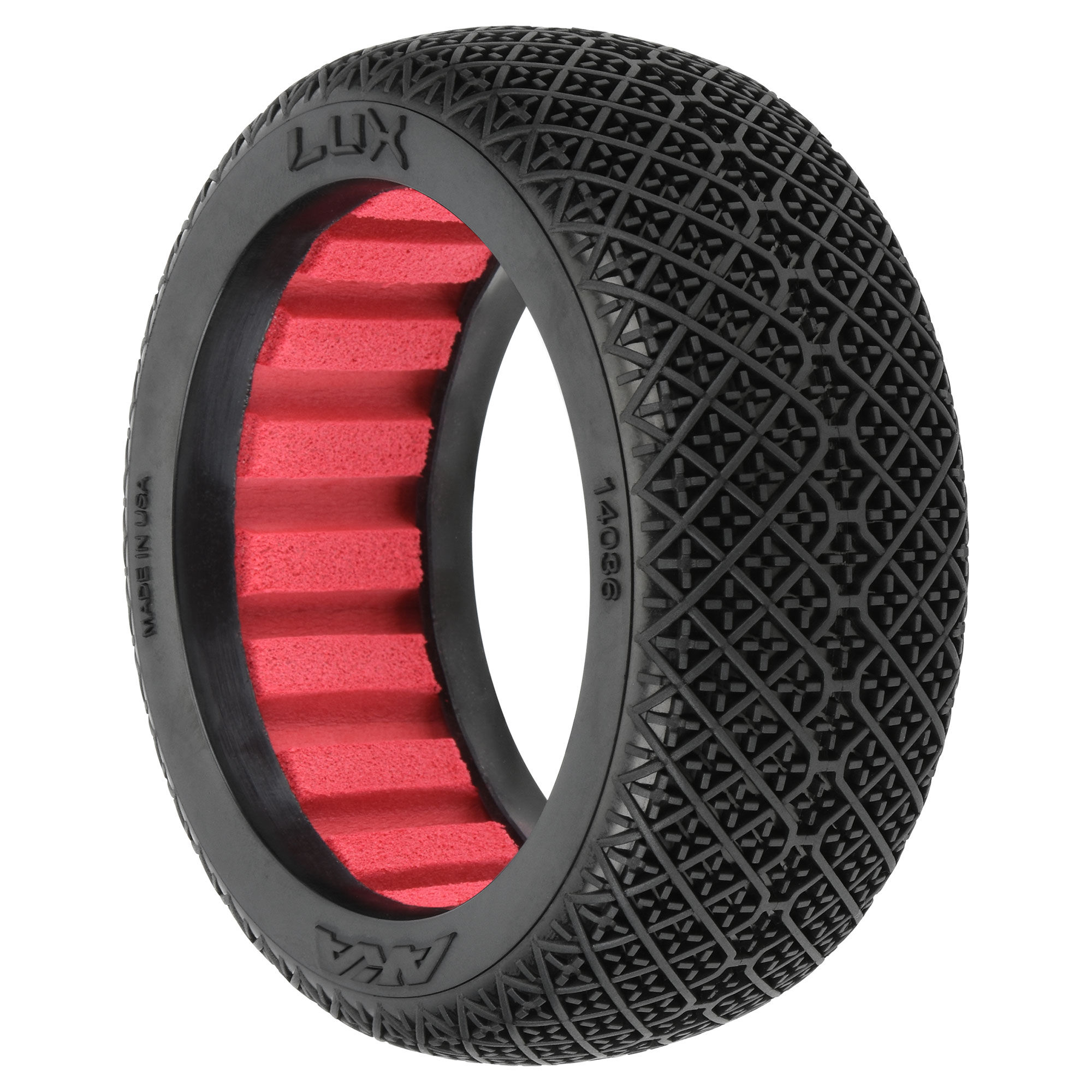 AKA PRODUCTS, INC. 1/8 Lux Medium Long Wear Front/Rear Off-Road Buggy Tires (2)