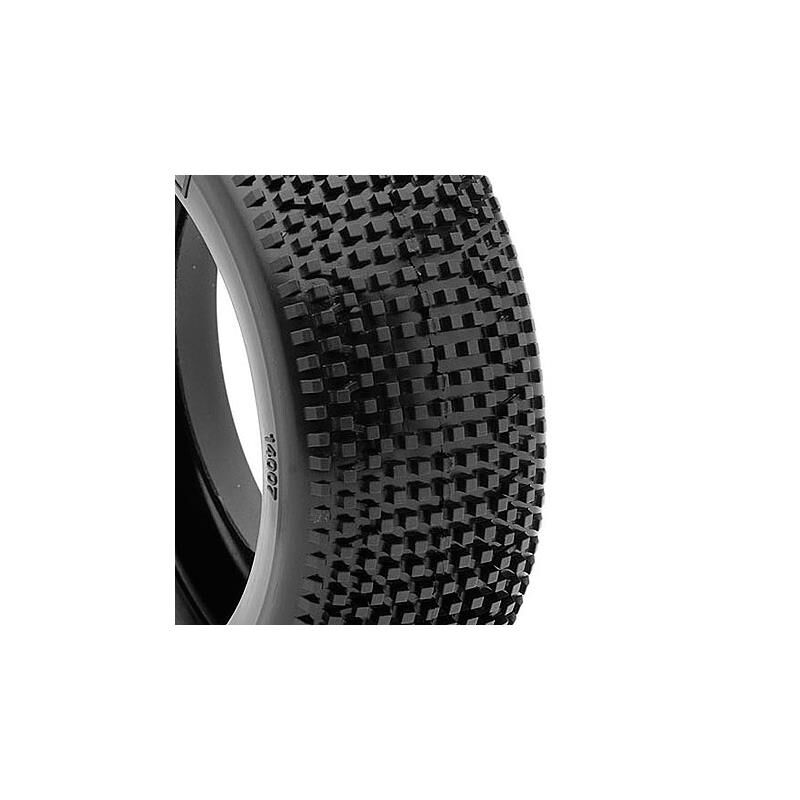 AKA PRODUCTS, INC. 1/8 Impact Super Soft Long Wear Tires, Red Inserts (2): Buggy