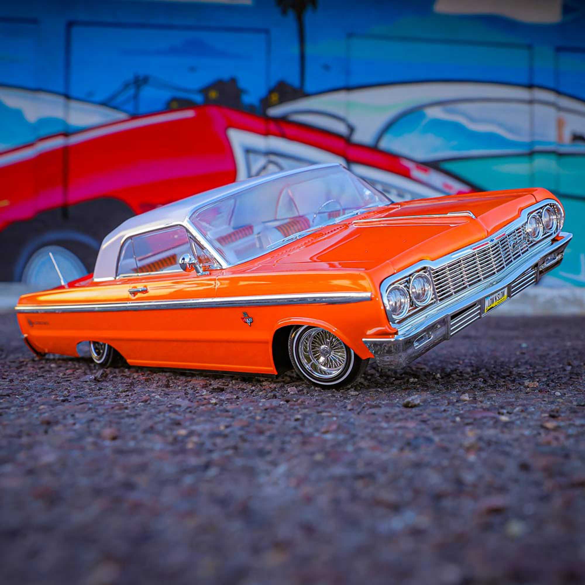 Redcat Racing 1/10 SixtyFour Chevrolet Impala Hopping Lowrider, Orange/White
