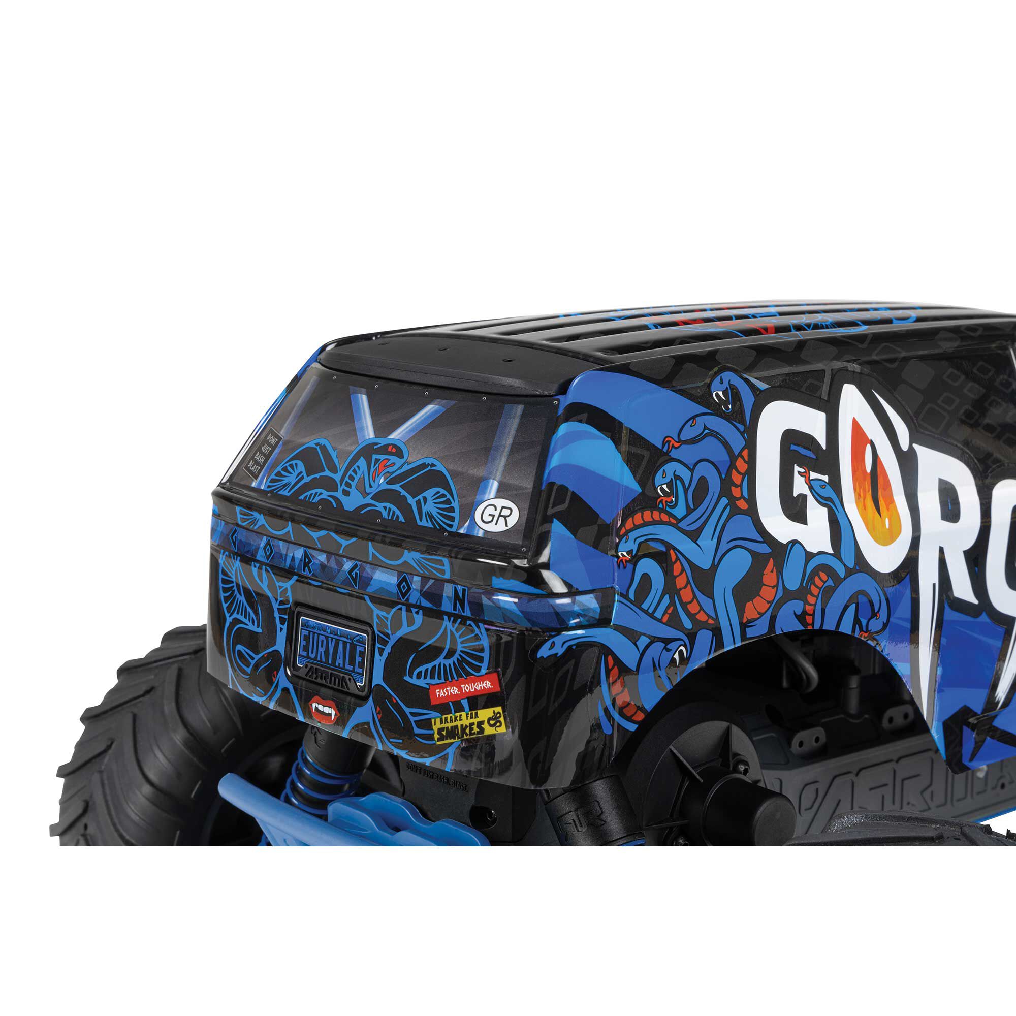 ARRMA 1/10 GORGON 2WD RTR Brushed Monster Truck, Blue