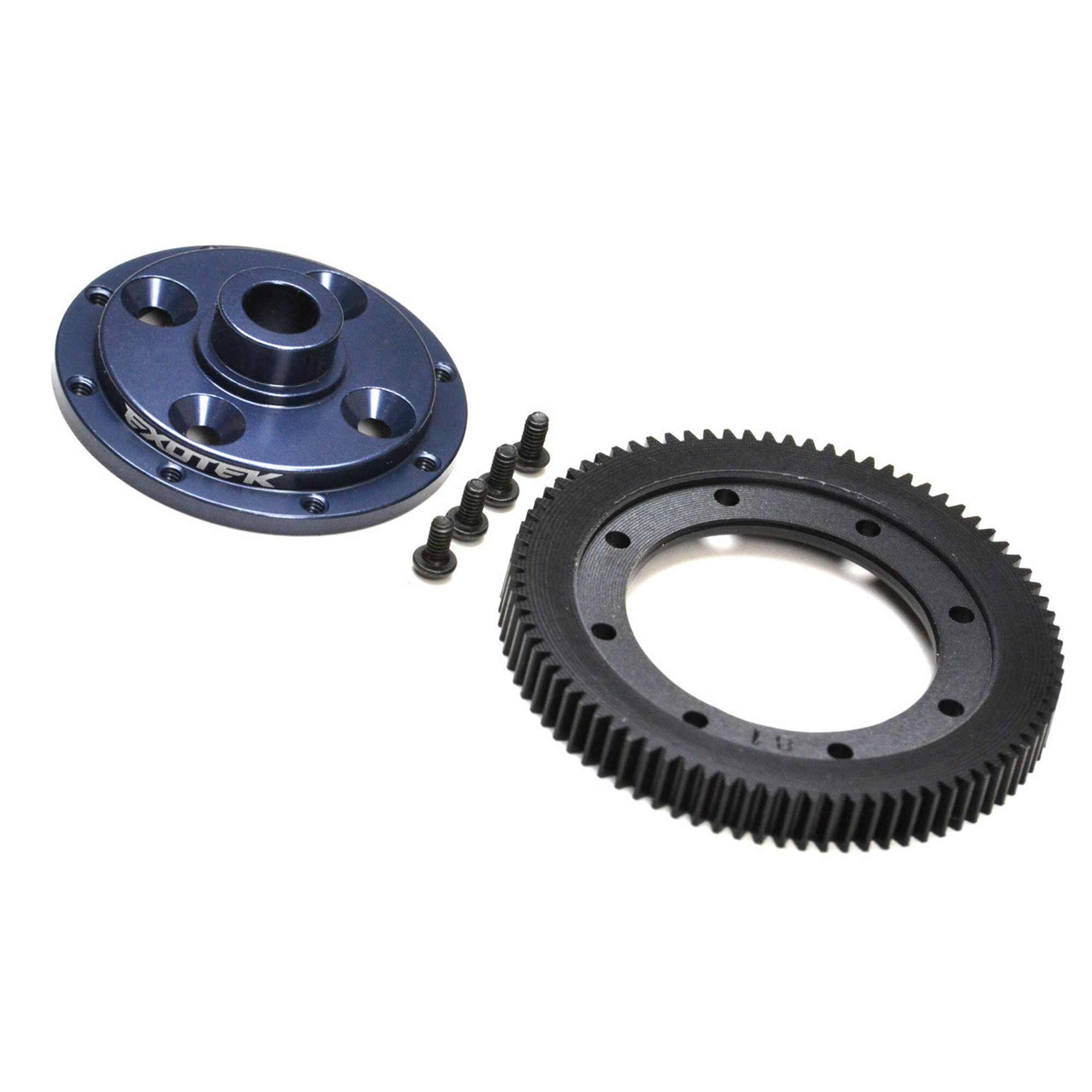 EXOTEK RACING LLC Machined 81 Spur Gear And Mounting Plate: Eb410