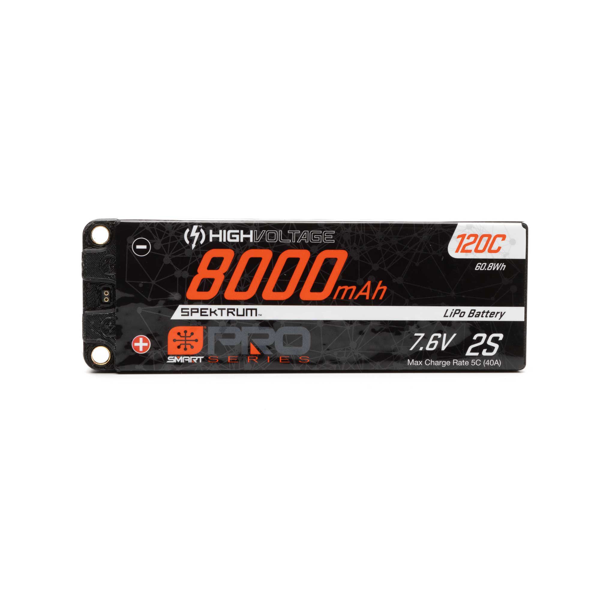 Spektrum Accessories 7.6V 8000mAh 2S 120C Smart Pro Race Hardcase LiHV Battery: Tubes, 5mm