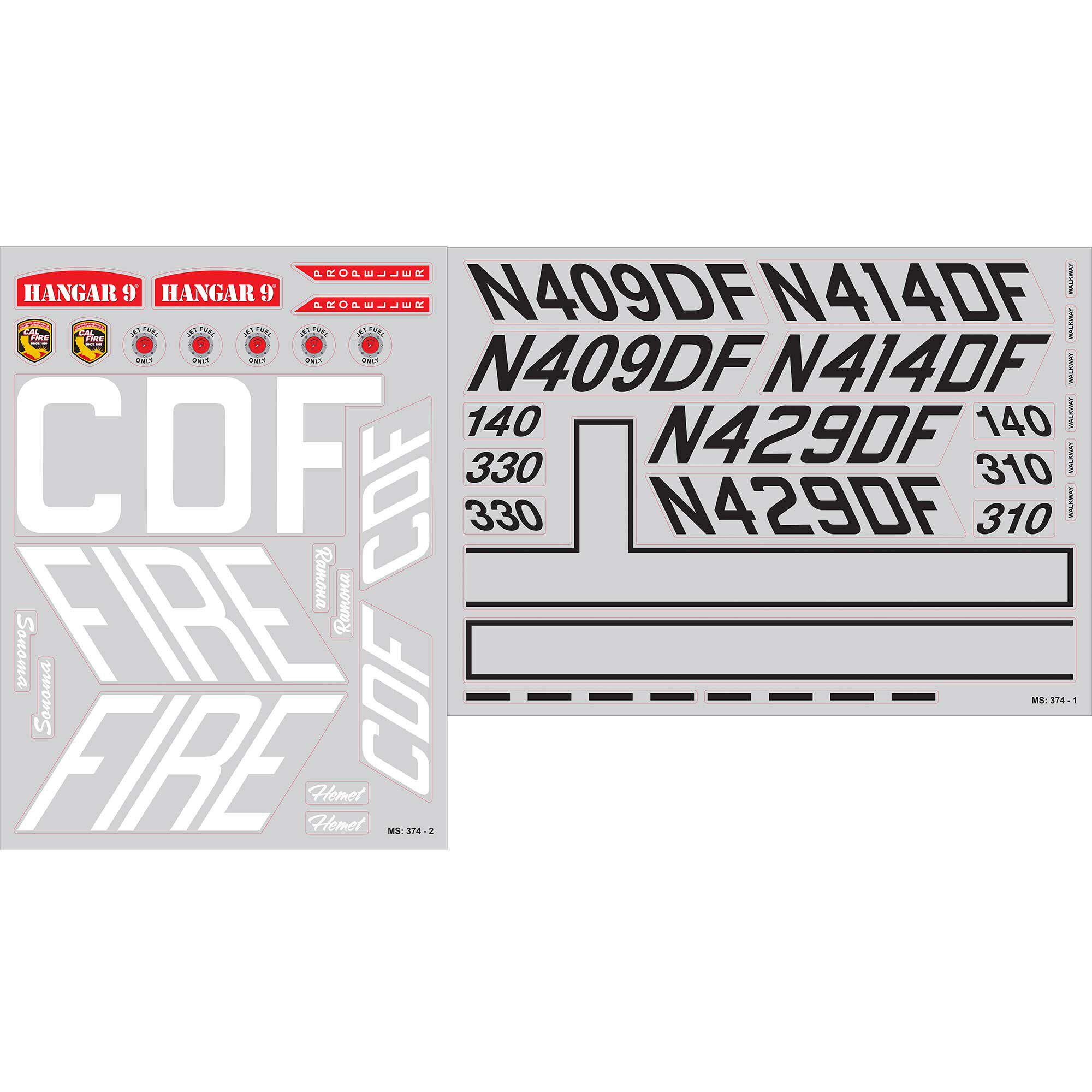 Hangar 9 Decal Sheet: OV-10 Bronco 20cc