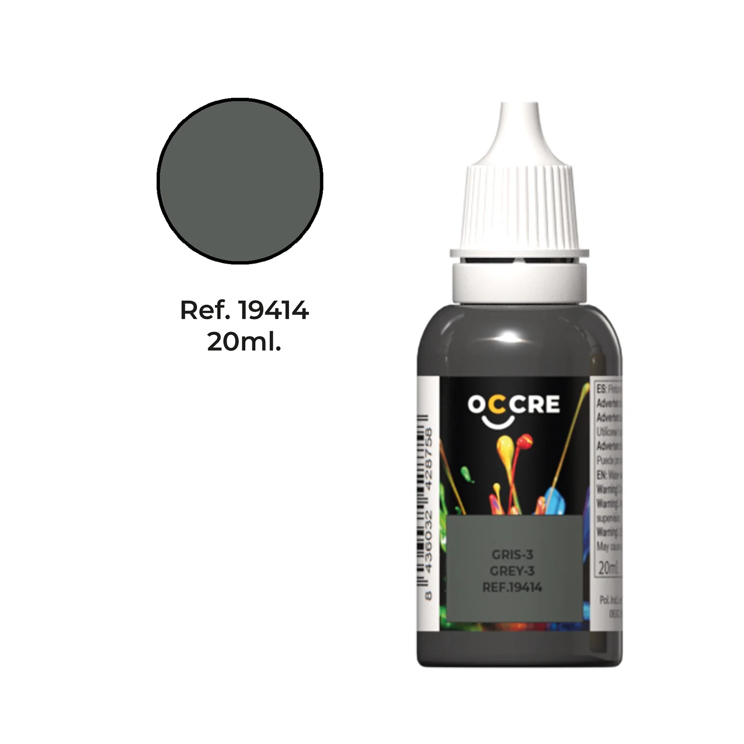 Acrylic Paint Gray-3 20ml