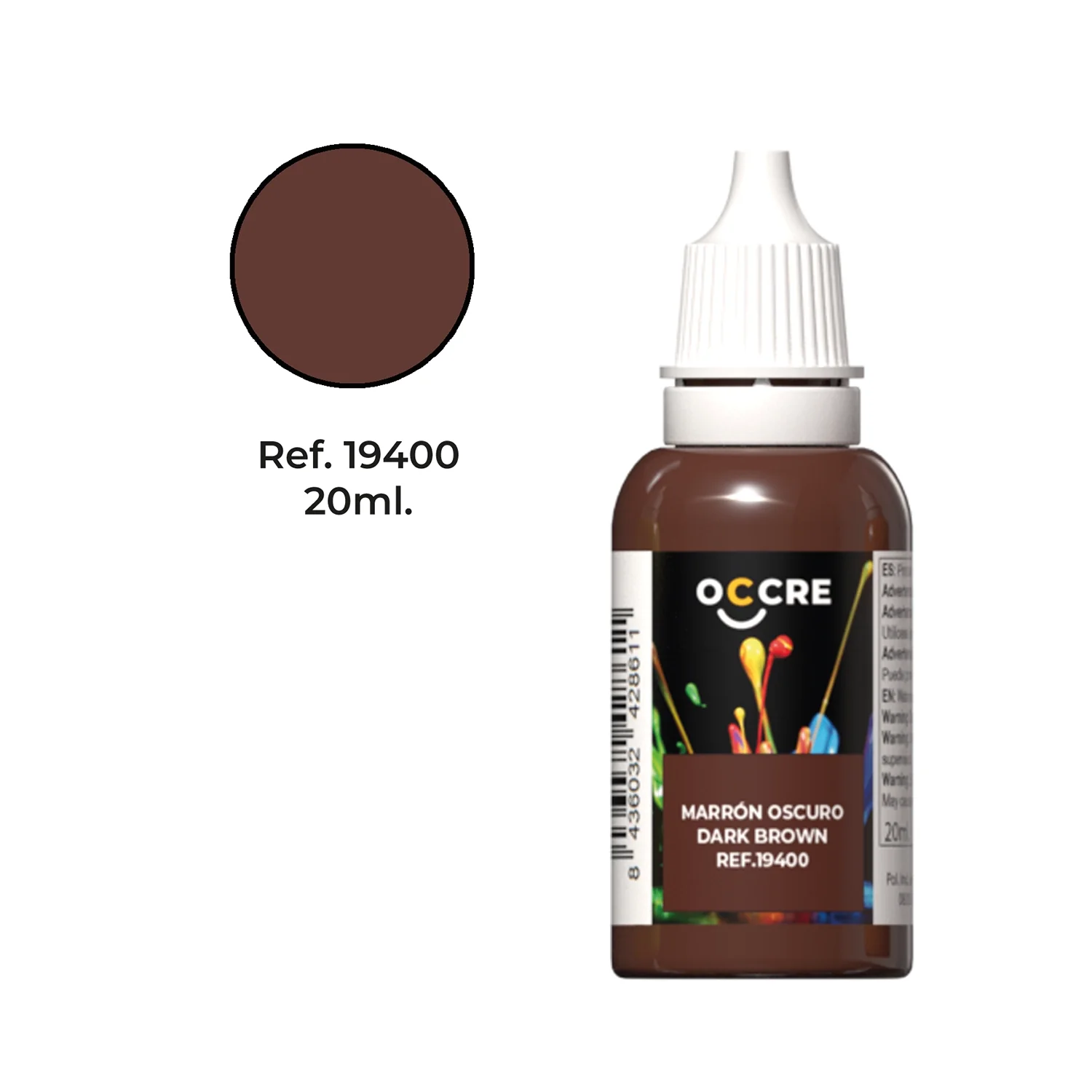 Acrylic Paint Dark Brown 20ml