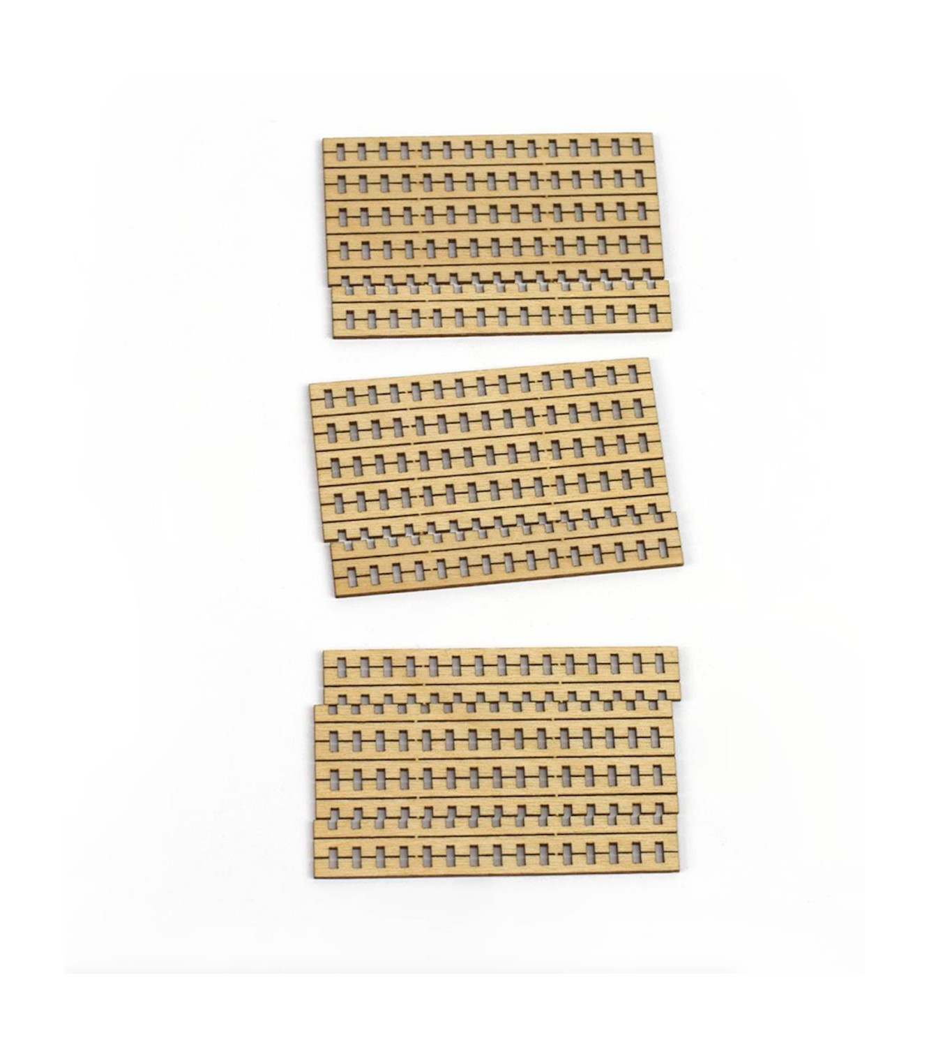 Grating in Birch Wood 55 mm (30 Units) for Ship Modeling