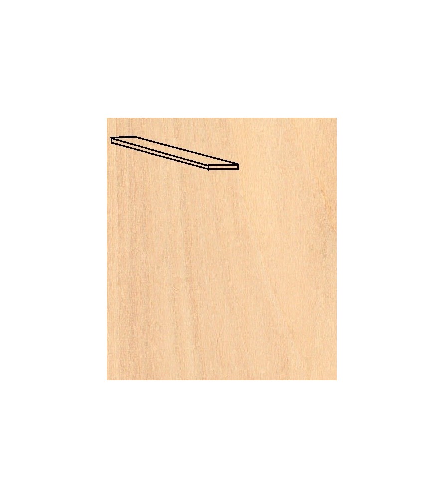 Basswood Veneer Pack 0.6 x 5 x 1000 mm (25 Pcs.)