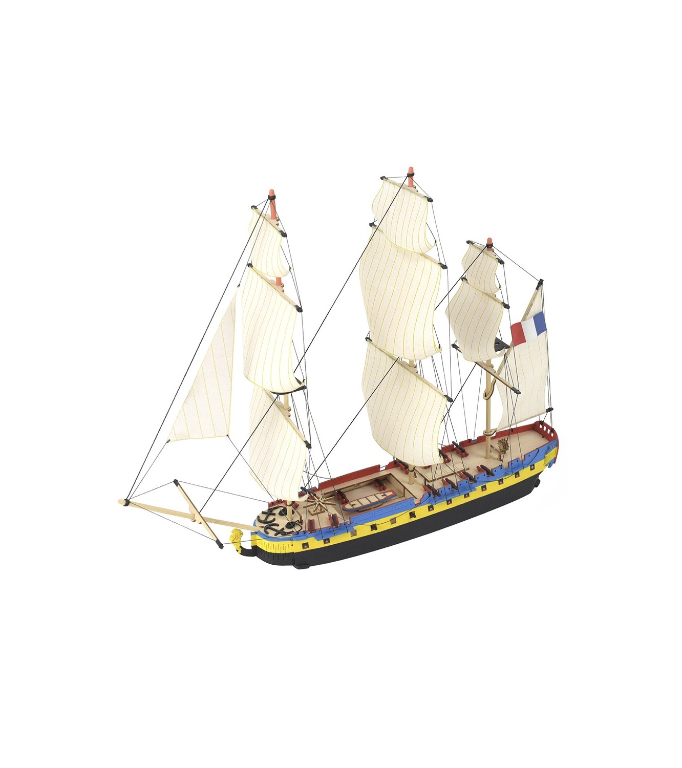 Hermione La Fayette Easy Kit. Wooden Model Ship with Paints