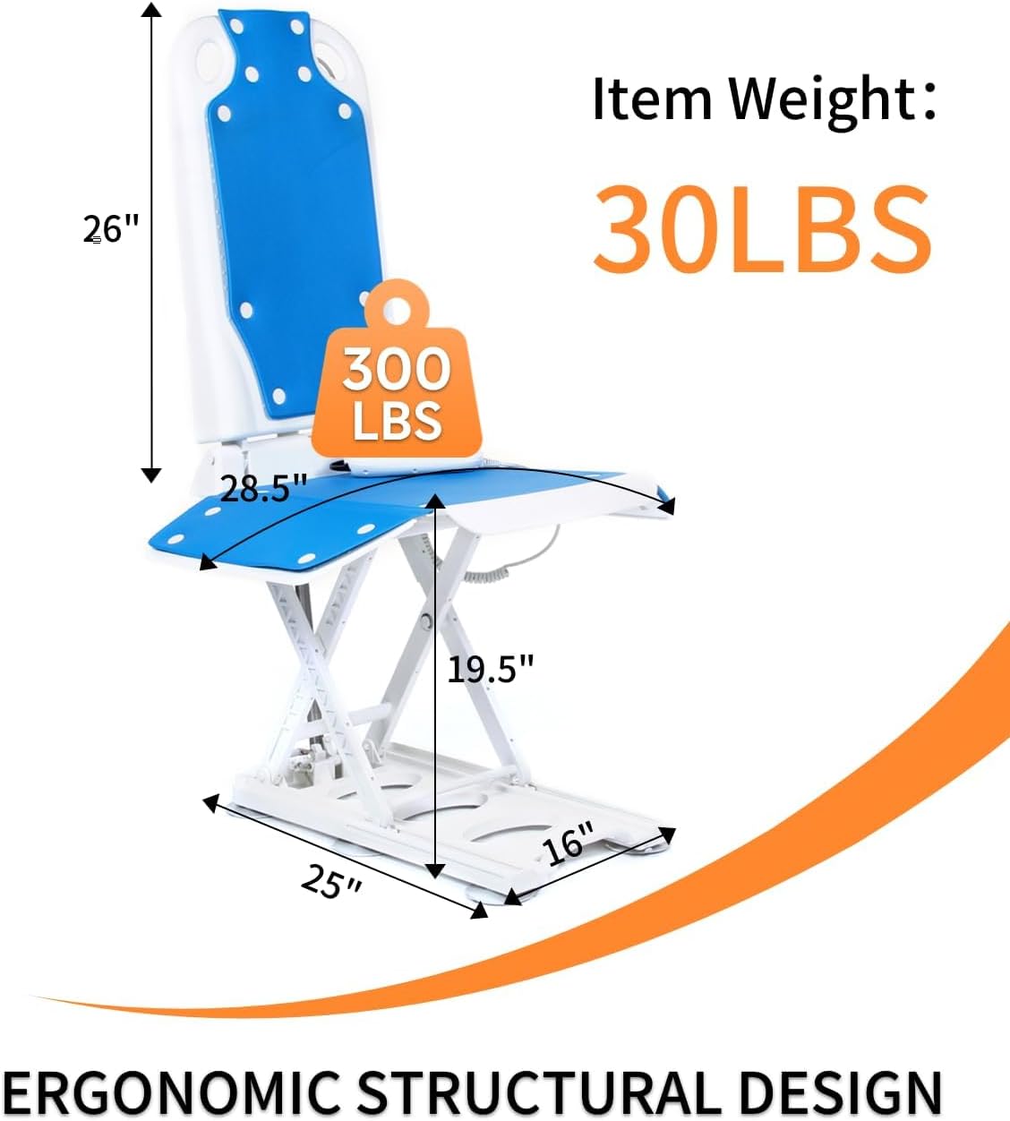 Electric Chair Lift, Get Up from Floor, Floor Lift for Elderly, Can be Raised to 20 ? Help You Stand Up Again, Support Up to 300 LBS