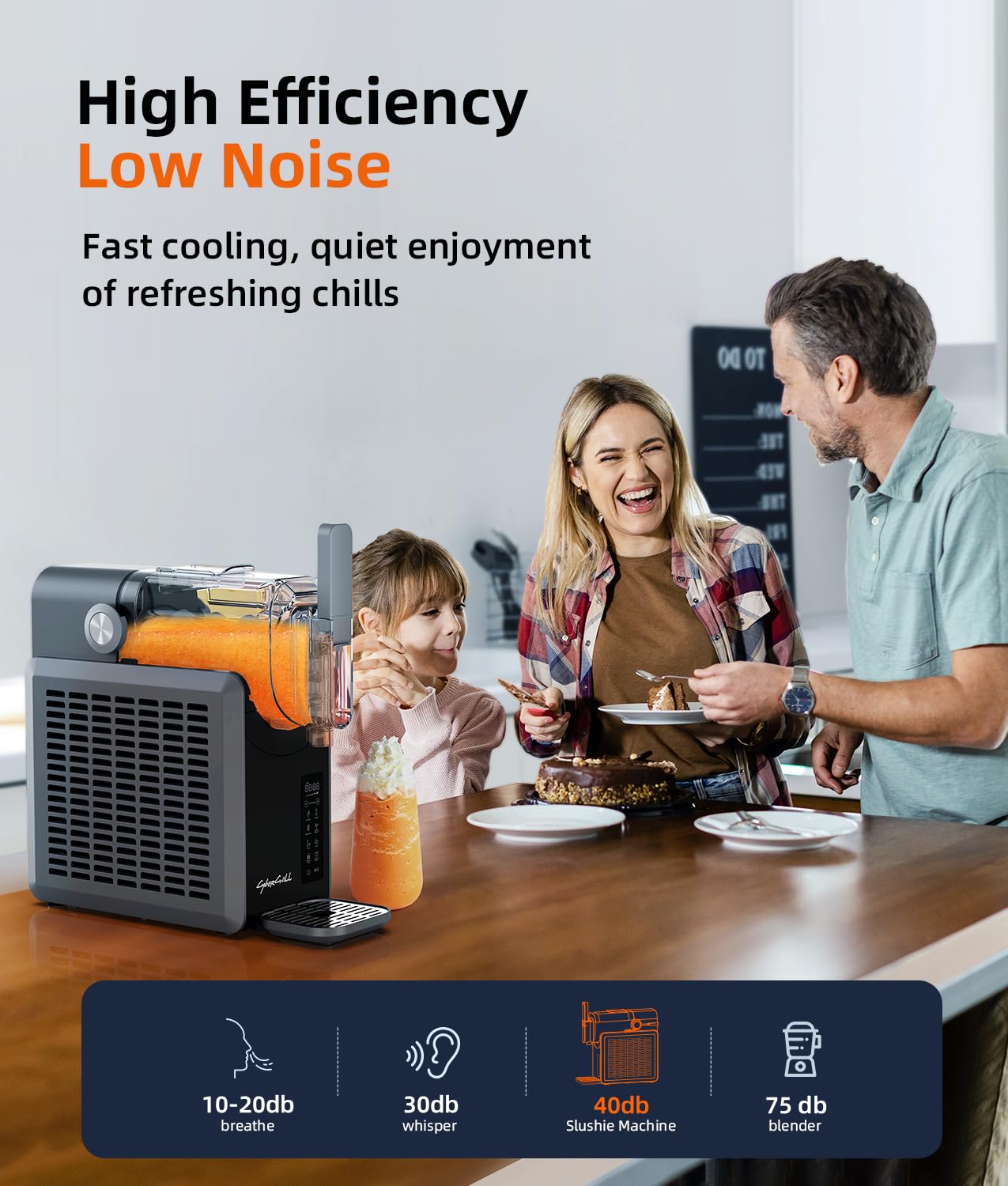 Slushie Machine, 24-Hour Delay Start&Cold Retention, 68 oz Slushy Machine with Self-Cleaning Function, Frozen Drink Maker with 5 Preset Programs