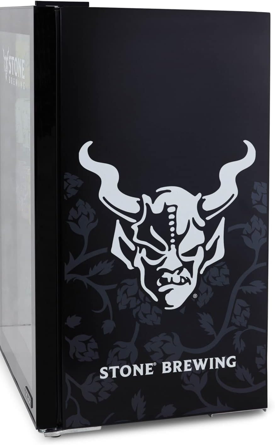 Beverage Refrigerator Cooler | 126 Cans Free Standing with Right Hinge Glass Door | Mini Fridge Beverage Organizer Perfect For Beer, Wine, Soda, And Cooler Drinks