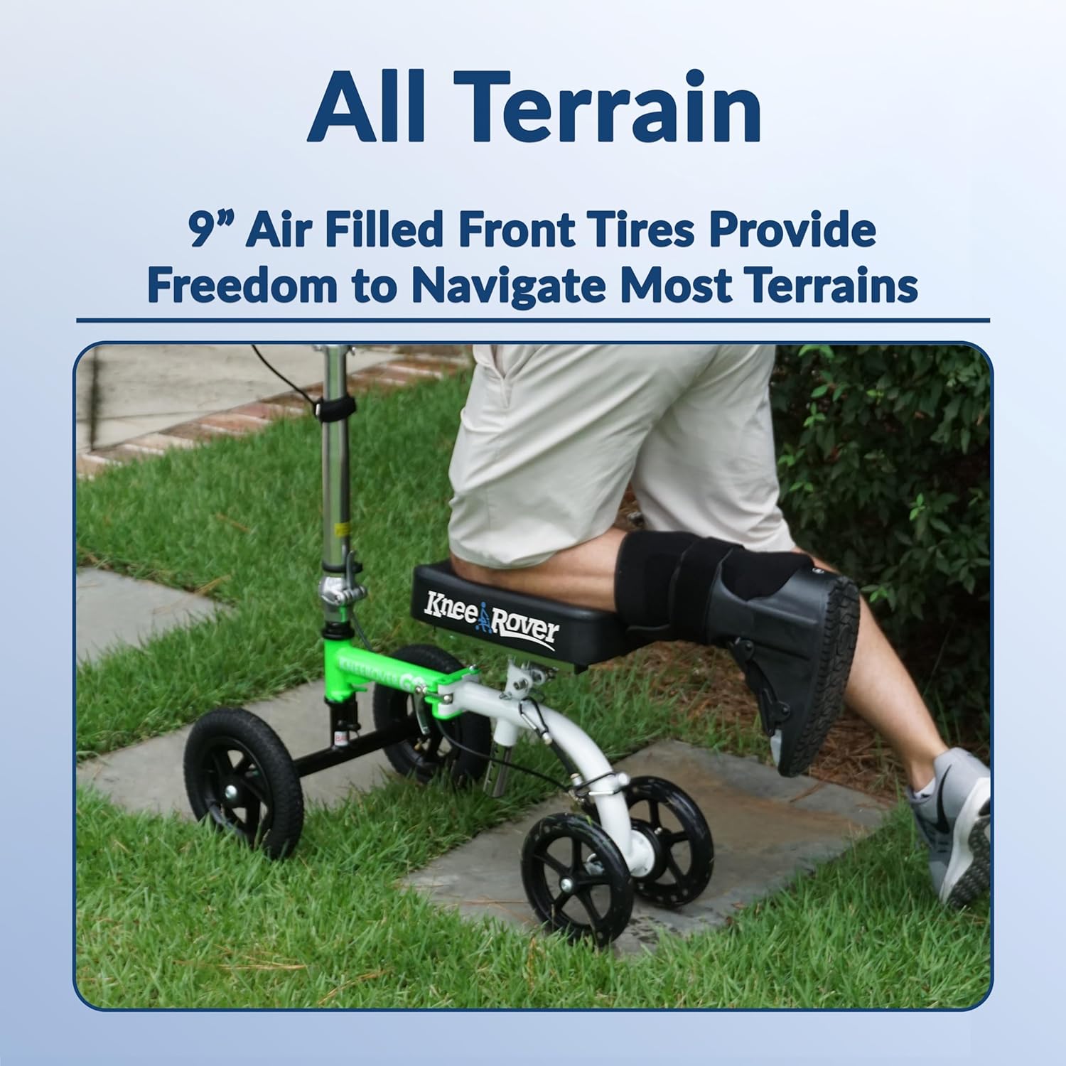 Hybrid - Most Compact All Terrain Knee Scooter for Adults for Foot Surgery Heavy Duty Knee Walker for Broken Ankle Foot Injuries Recovery Leg Scooter