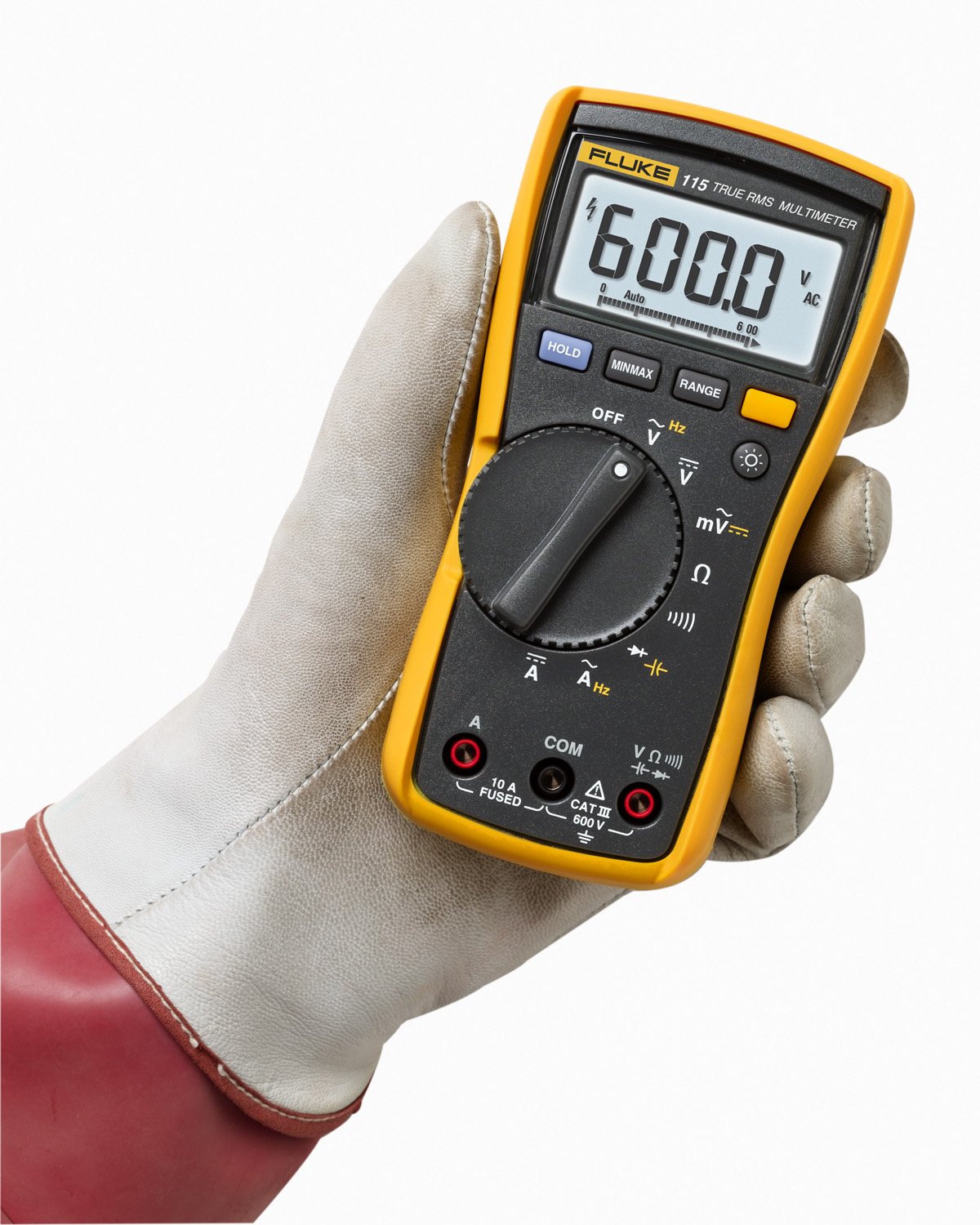 Digital Multimeter, Measures AC/DC Voltage To 600 V & Current to 10 A, Measures Resistance, Continuity, Frequency & Capacitance, Includes Battery