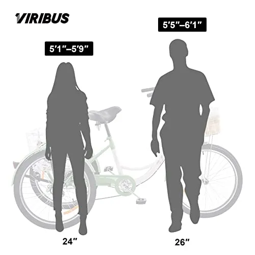 Viribus Adult Tricycle, 7 Speed Tricycle for Adults, 24