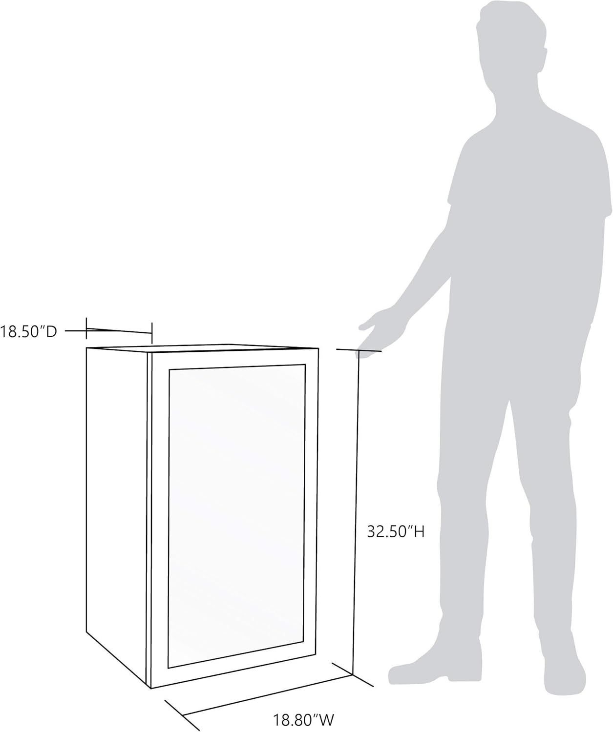 Beverage Refrigerator Cooler | 126 Cans Free Standing with Right Hinge Glass Door | Mini Fridge Beverage Organizer Perfect For Beer, Wine, Soda, And Cooler Drinks