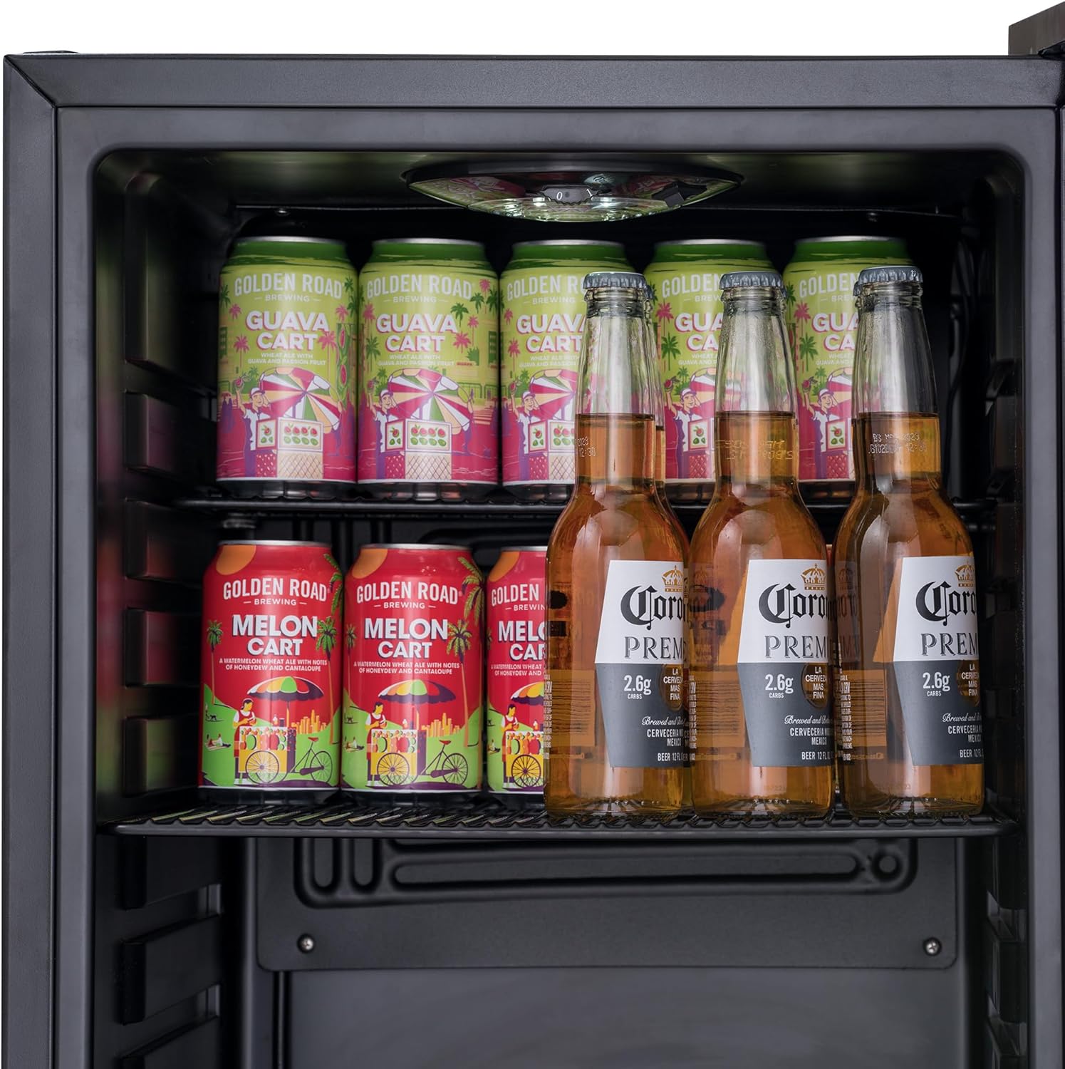 Beverage Refrigerator Cooler | 126 Cans Free Standing with Right Hinge Glass Door | Mini Fridge Beverage Organizer Perfect For Beer, Wine, Soda, And Cooler Drinks