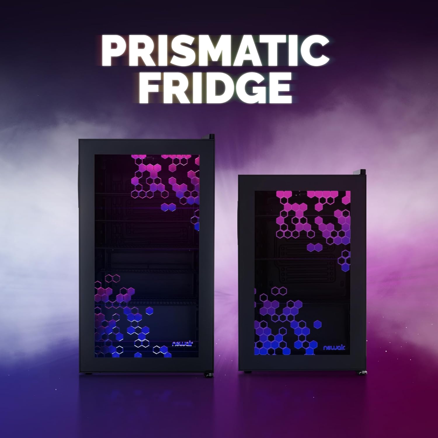 Beverage Refrigerator Cooler | 126 Cans Free Standing with Right Hinge Glass Door | Mini Fridge Beverage Organizer Perfect For Beer, Wine, Soda, And Cooler Drinks