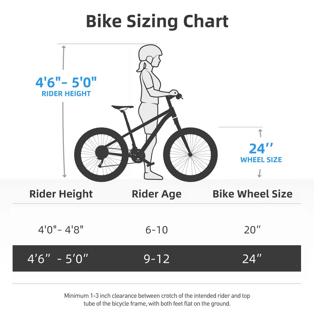 JOYSTAR Lubbock 20" 24" Kids Mountain Bike Single Speed Bicycle