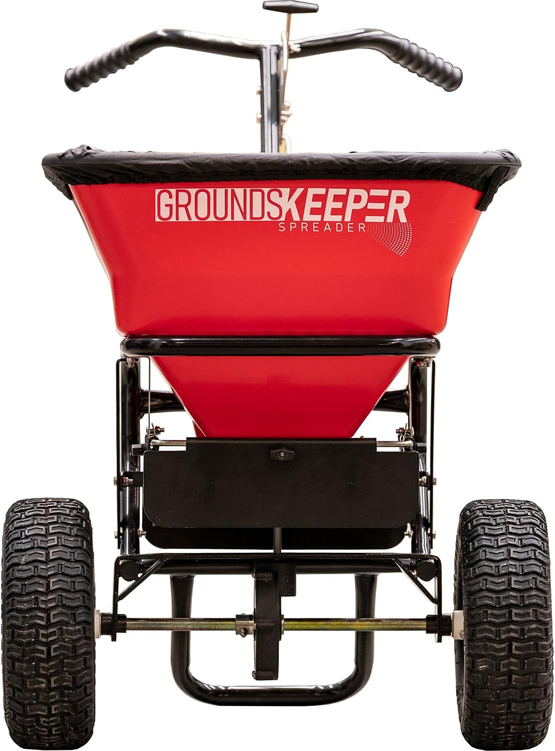 Multi-Purpose Walk Behind Push Spreader 3039632R Grounds Keeper, 100 Pound Capacity, Multi Use Tool for Grass Seed, Salt, De-Icer