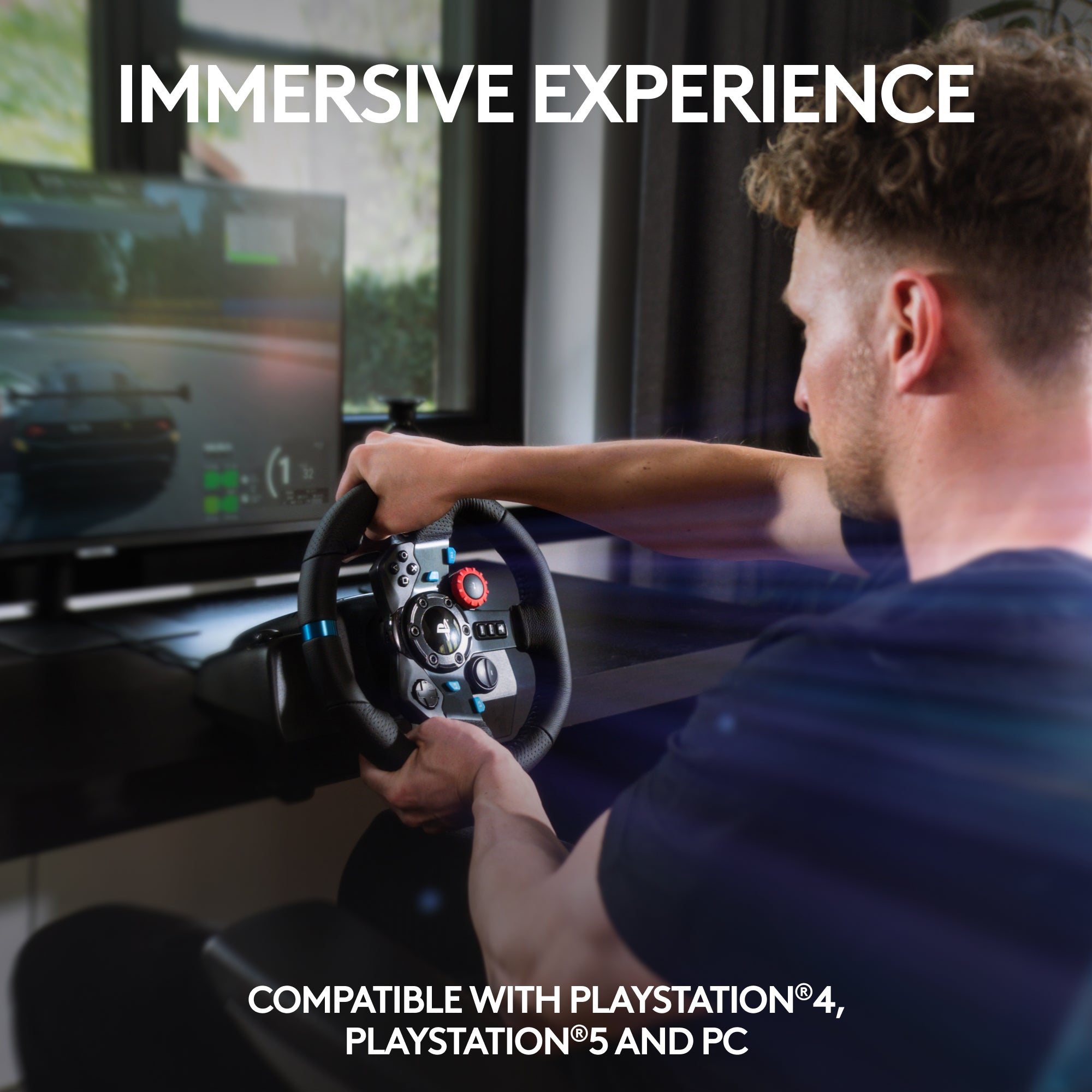 Logitech - G29 Driving Force Racing Wheel and Floor Pedals for PS5, PS4, PC, Mac - Black