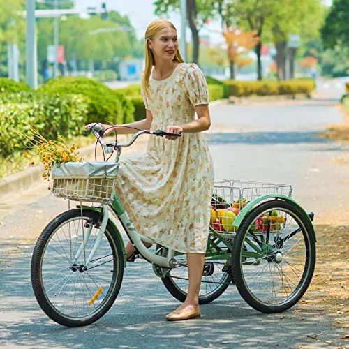 Viribus Adult Tricycle, 7 Speed Tricycle for Adults, 24