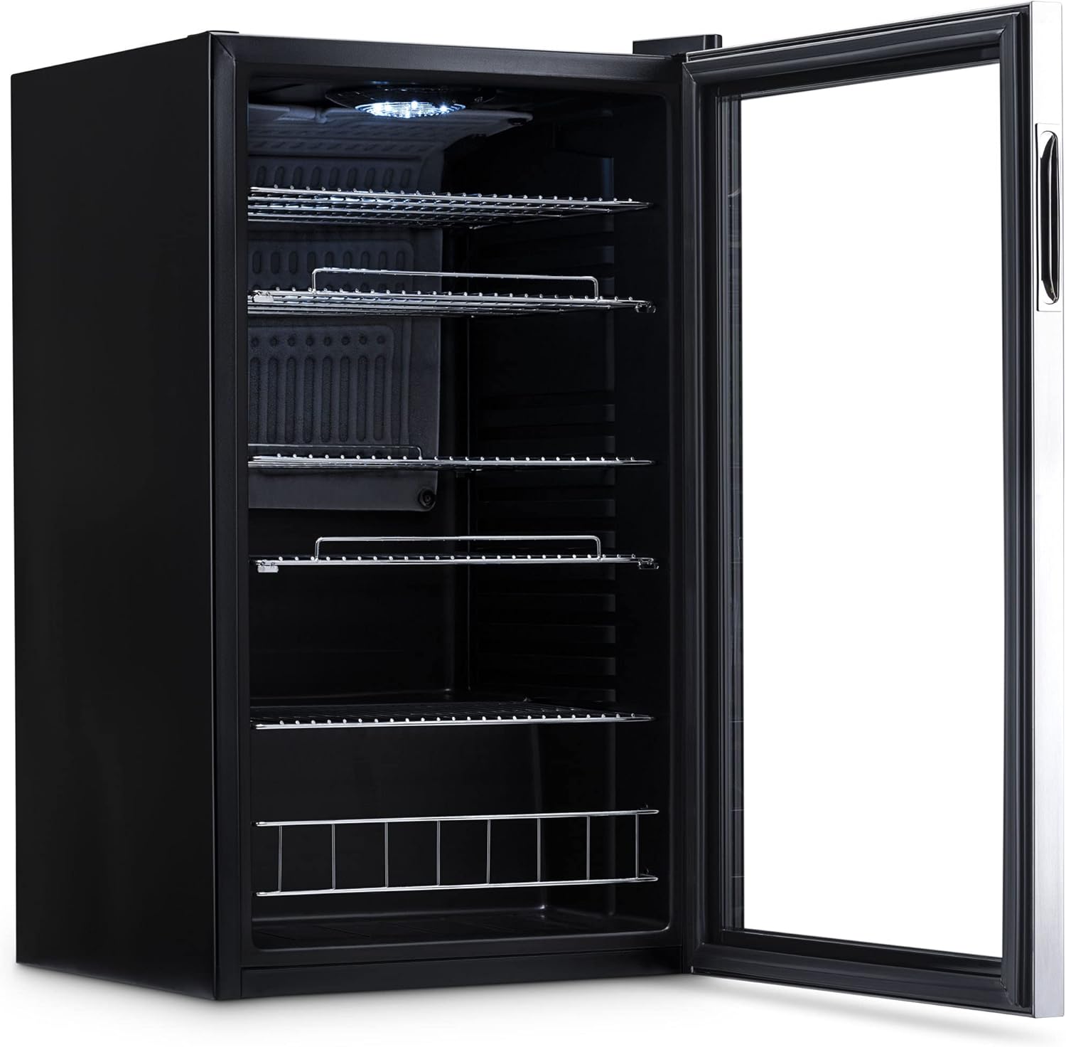 Beverage Refrigerator Cooler | 126 Cans Free Standing with Right Hinge Glass Door | Mini Fridge Beverage Organizer Perfect For Beer, Wine, Soda, And Cooler Drinks