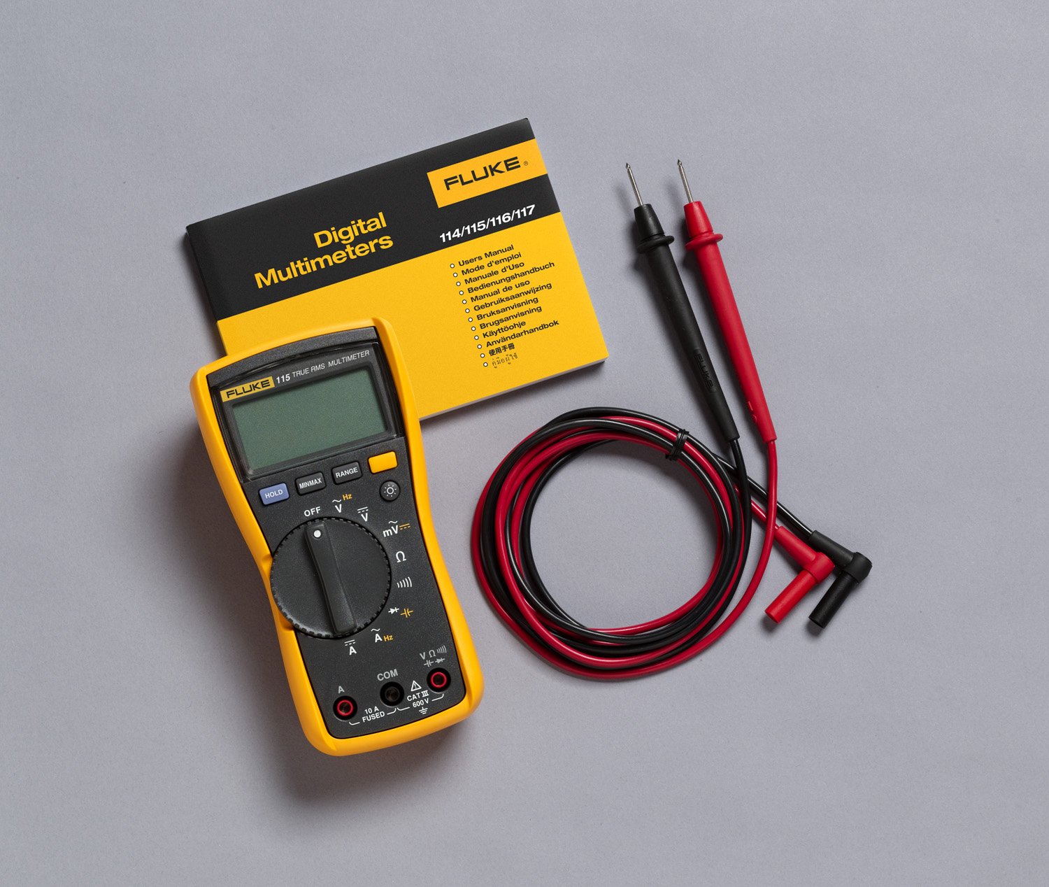 Digital Multimeter, Measures AC/DC Voltage To 600 V & Current to 10 A, Measures Resistance, Continuity, Frequency & Capacitance, Includes Battery