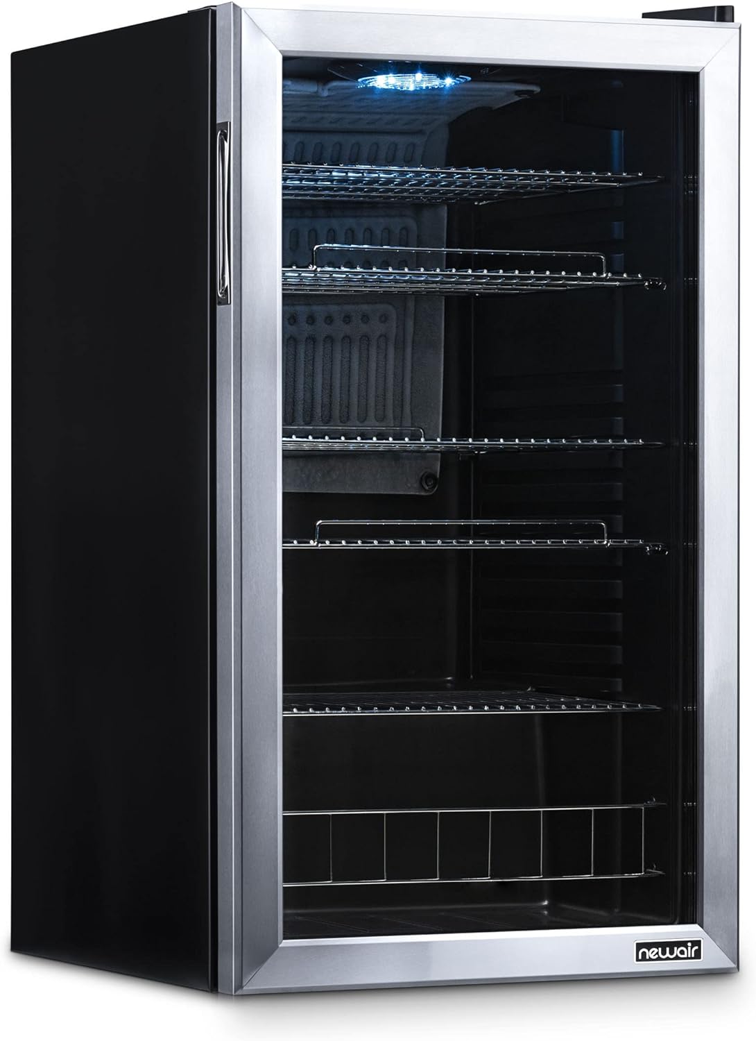 Beverage Refrigerator Cooler | 126 Cans Free Standing with Right Hinge Glass Door | Mini Fridge Beverage Organizer Perfect For Beer, Wine, Soda, And Cooler Drinks