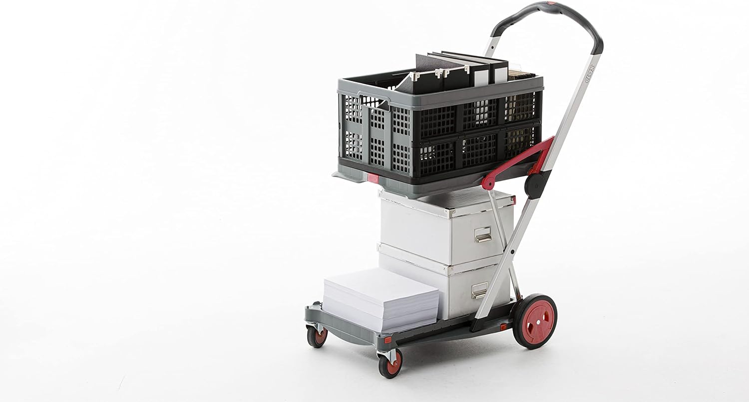 Multi use Functional Collapsible carts | Mobile Folding Trolley | Shopping cart with Storage Crate (Black)