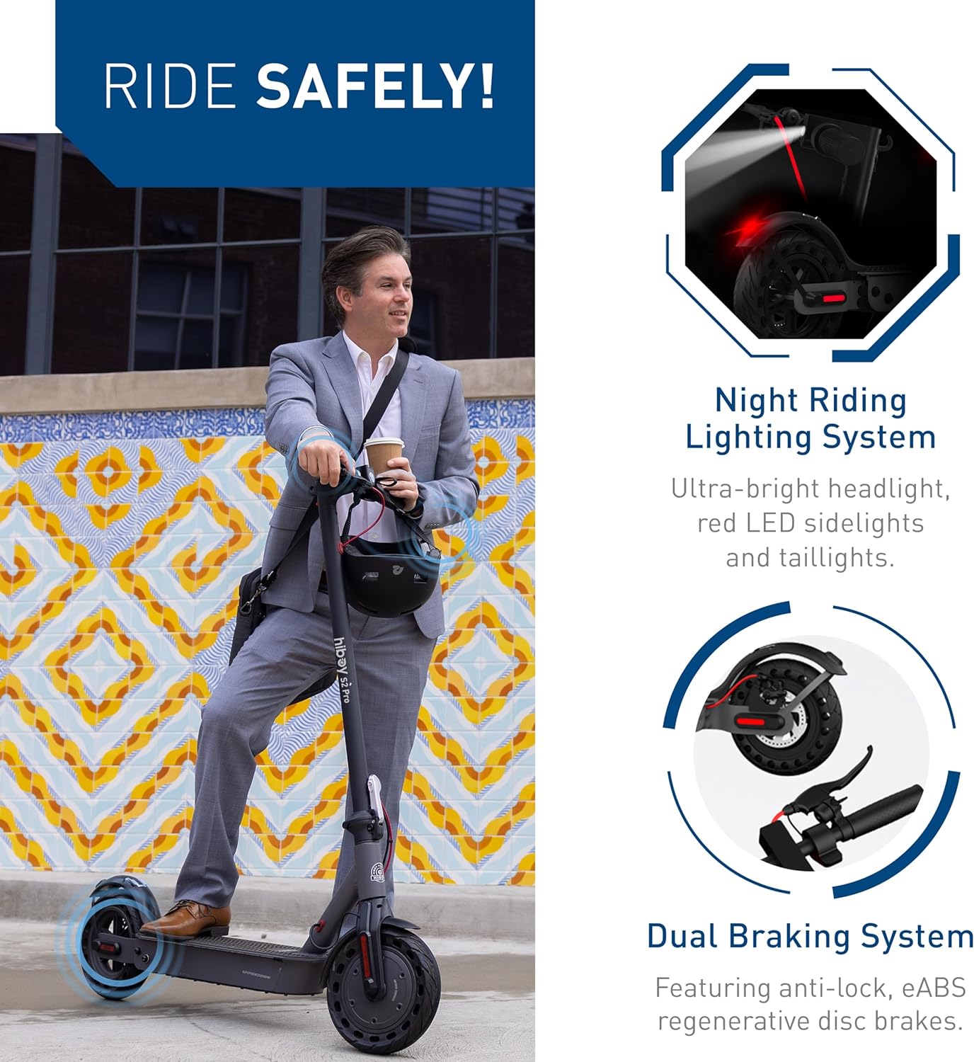 Electric Scooter, 500W Motor, 10" Solid Tires, 25 Miles Range, 19 Mph Folding Commuter Electric Scooter for Adults (Optional Seat)