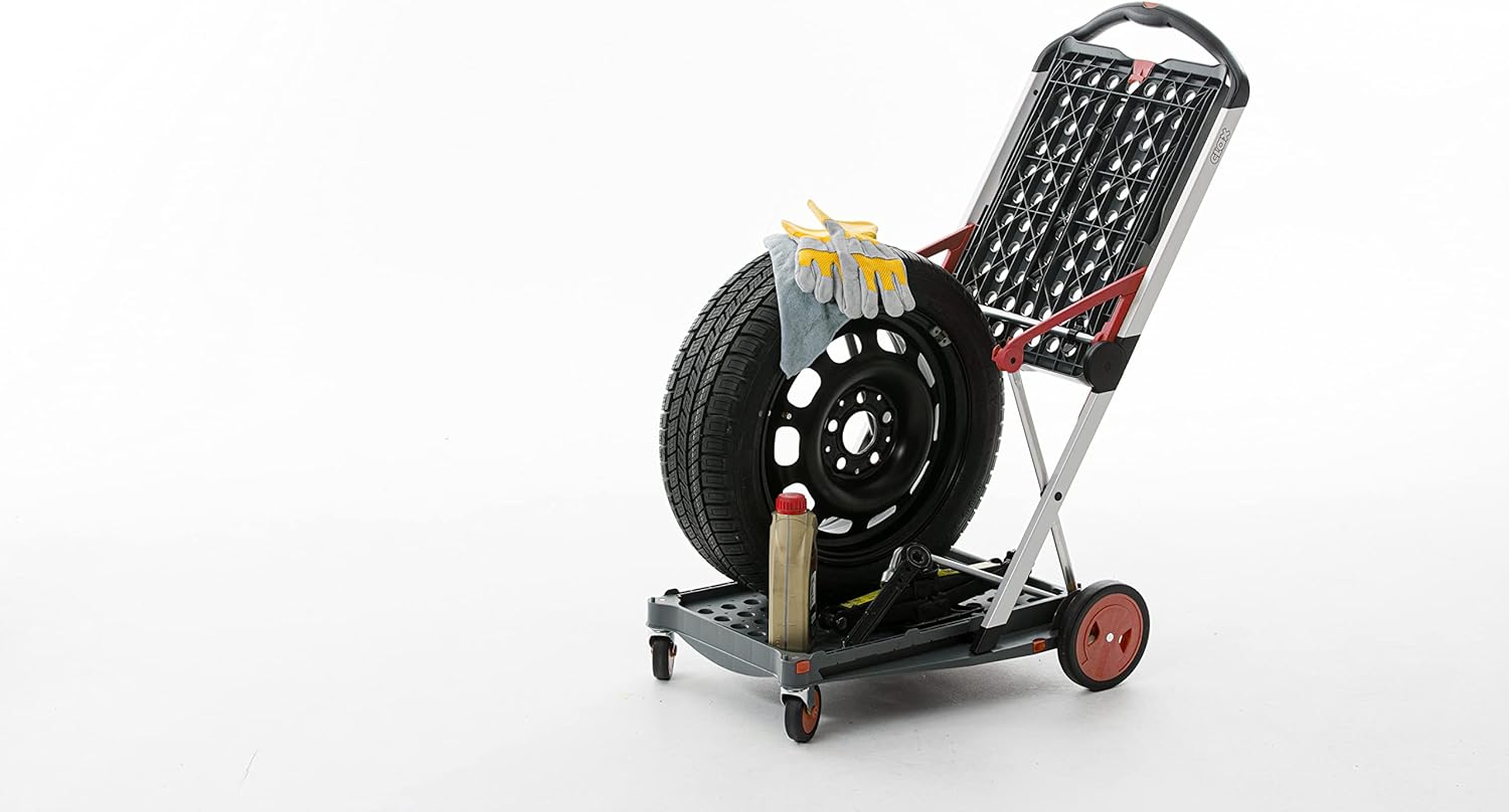 Multi use Functional Collapsible carts | Mobile Folding Trolley | Shopping cart with Storage Crate (Black)