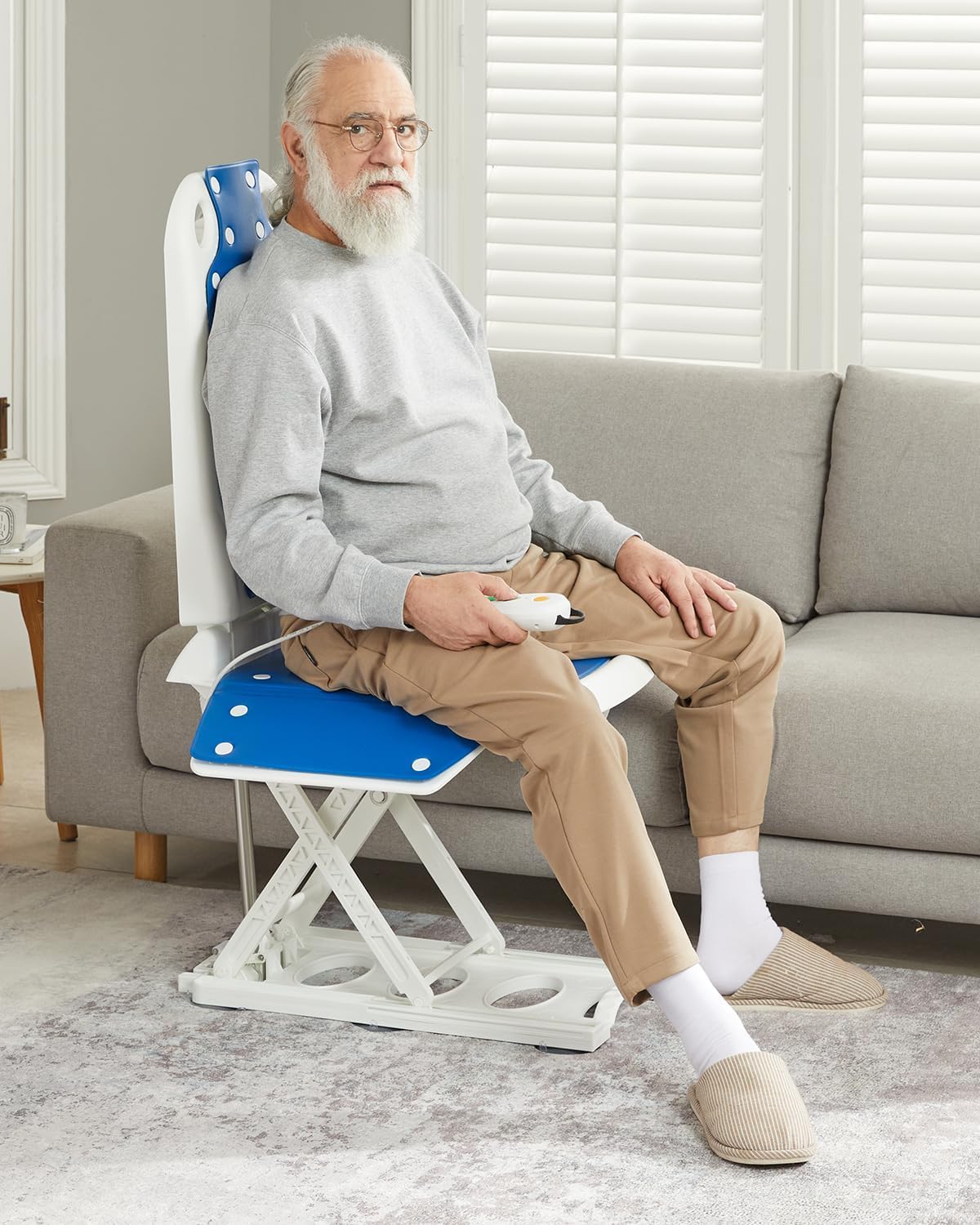 Electric Chair Lift, Get Up from Floor, Floor Lift for Elderly, Can be Raised to 20 ? Help You Stand Up Again, Support Up to 300 LBS
