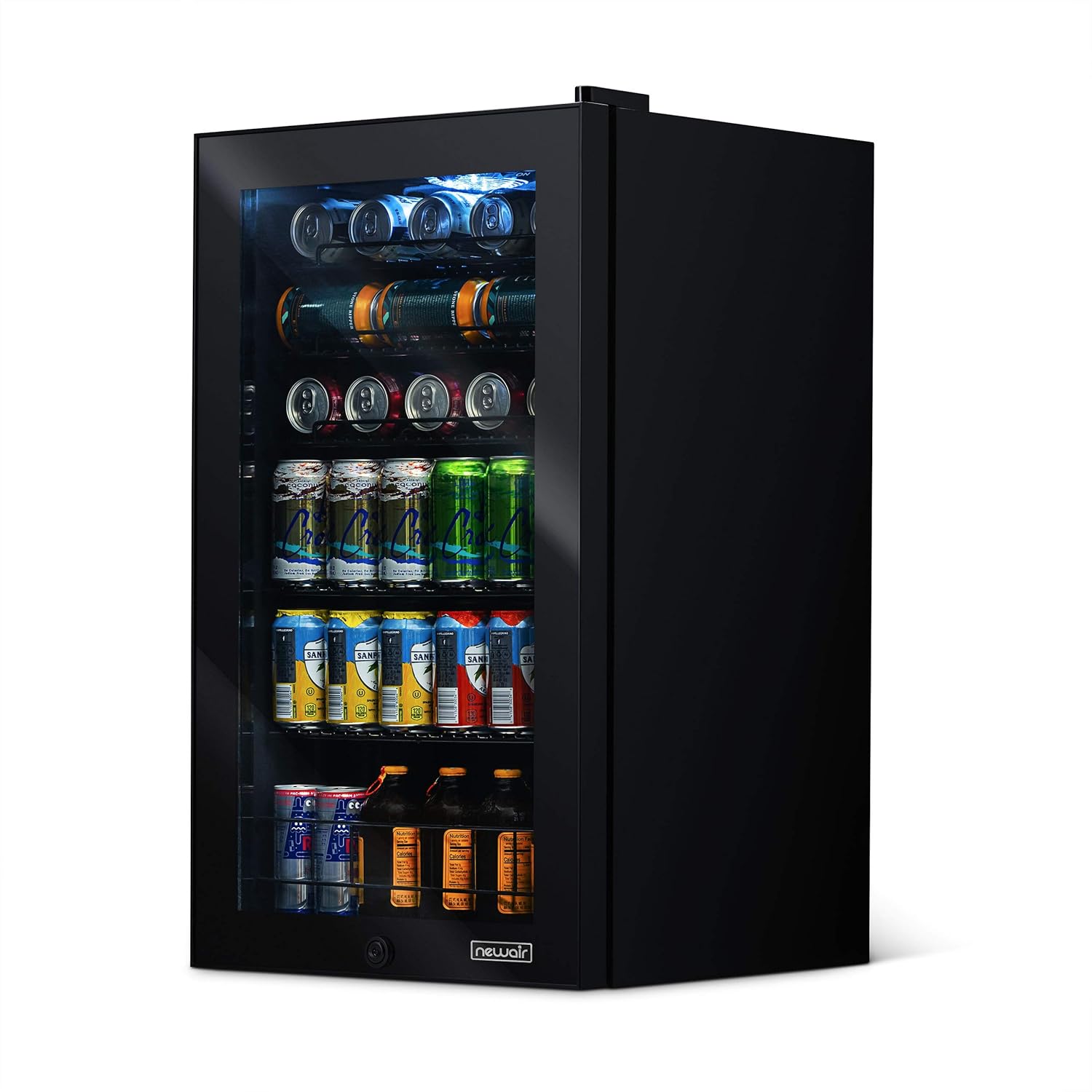 Beverage Refrigerator Cooler | 126 Cans Free Standing with Right Hinge Glass Door | Mini Fridge Beverage Organizer Perfect For Beer, Wine, Soda, And Cooler Drinks