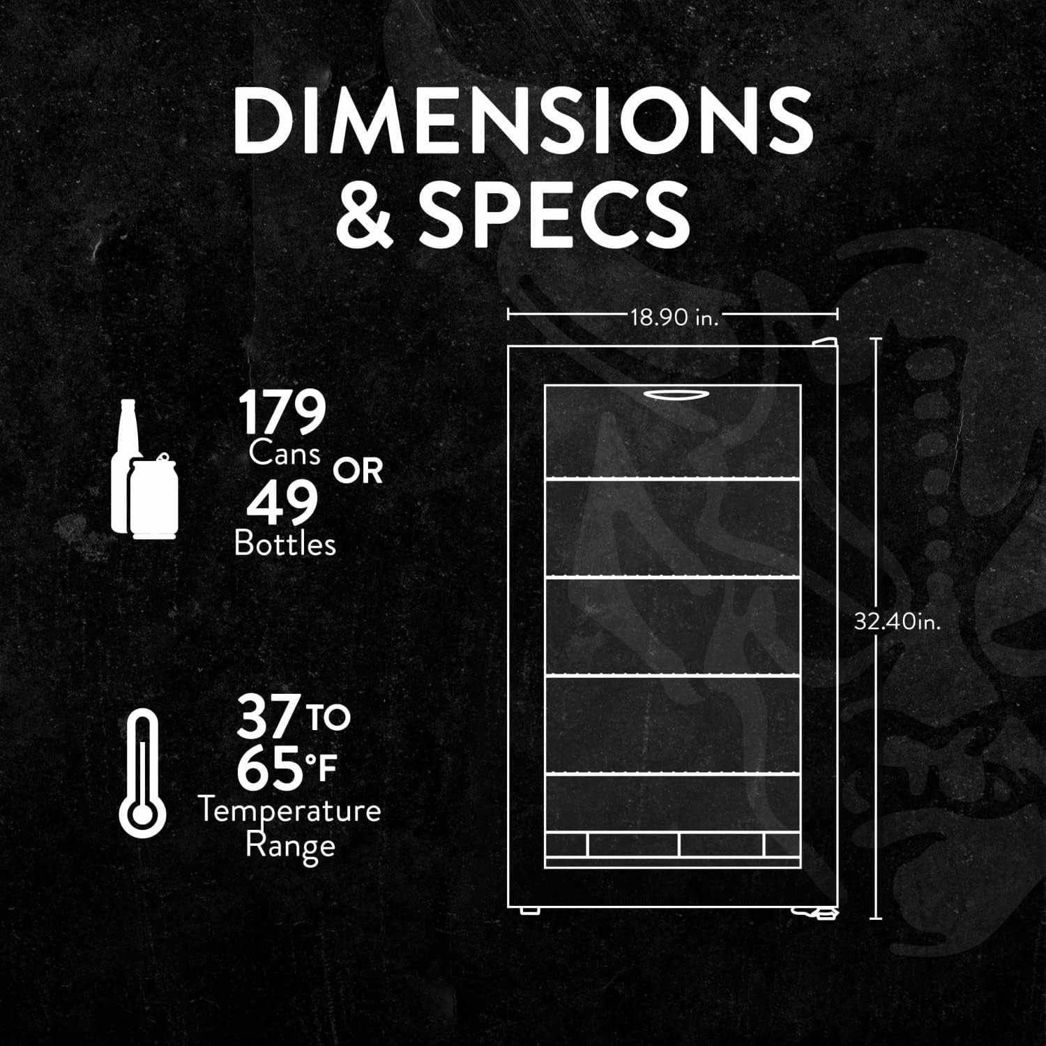 Beverage Refrigerator Cooler | 126 Cans Free Standing with Right Hinge Glass Door | Mini Fridge Beverage Organizer Perfect For Beer, Wine, Soda, And Cooler Drinks