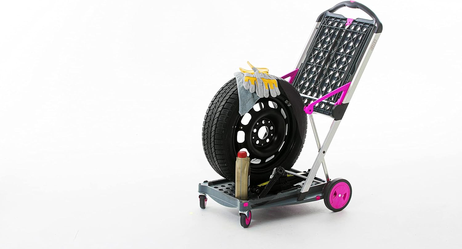 Multi use Functional Collapsible carts | Mobile Folding Trolley | Shopping cart with Storage Crate (Black)
