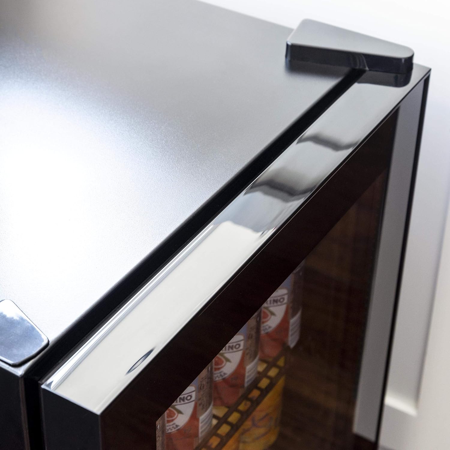 Beverage Refrigerator Cooler | 126 Cans Free Standing with Right Hinge Glass Door | Mini Fridge Beverage Organizer Perfect For Beer, Wine, Soda, And Cooler Drinks