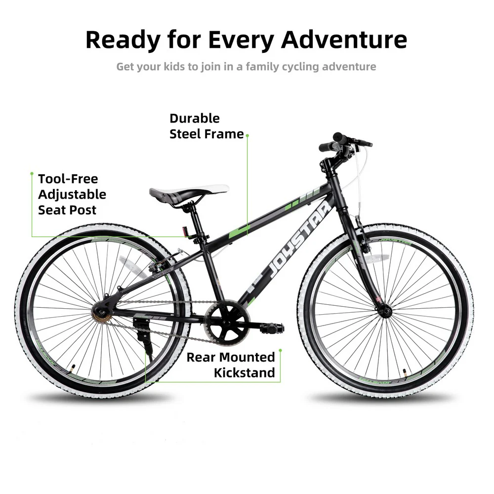JOYSTAR Lubbock 20" 24" Kids Mountain Bike Single Speed Bicycle