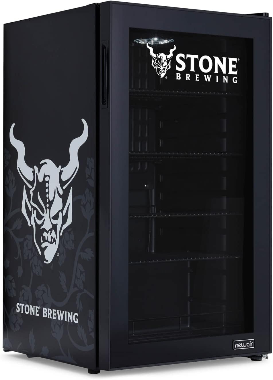 Beverage Refrigerator Cooler | 126 Cans Free Standing with Right Hinge Glass Door | Mini Fridge Beverage Organizer Perfect For Beer, Wine, Soda, And Cooler Drinks