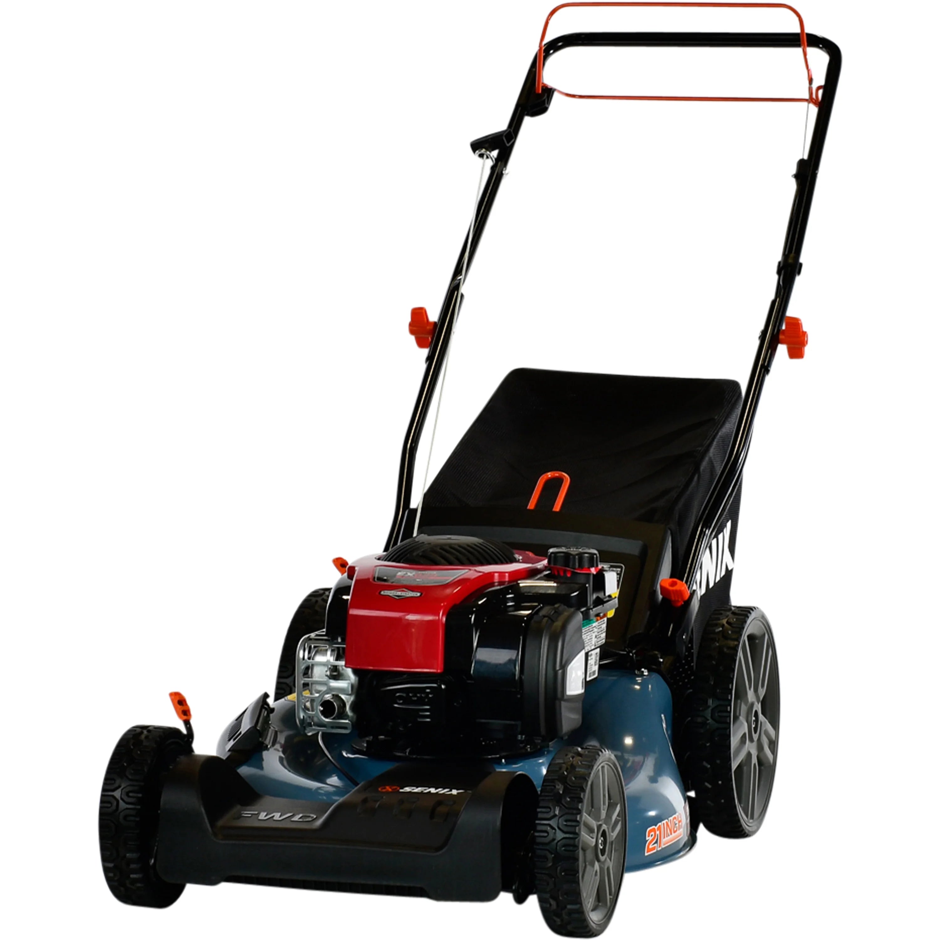SENIX Self-Propelled Gas Lawn Mower, 21-Inch, 150 cc 4-Cycle Briggs & Stratton Engine, 3-In-1 Single Speed Lawnmower