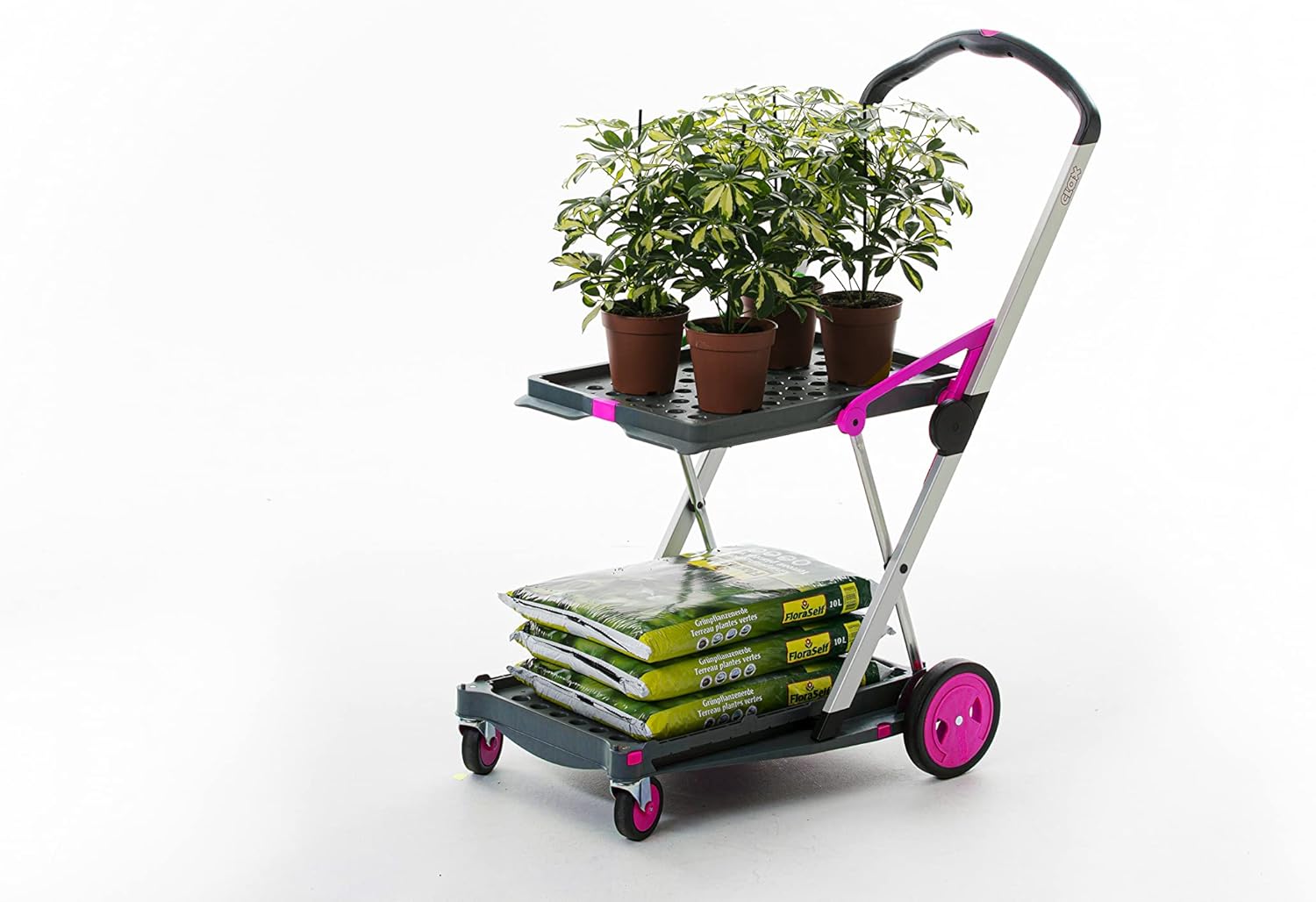 Multi use Functional Collapsible carts | Mobile Folding Trolley | Shopping cart with Storage Crate (Black)
