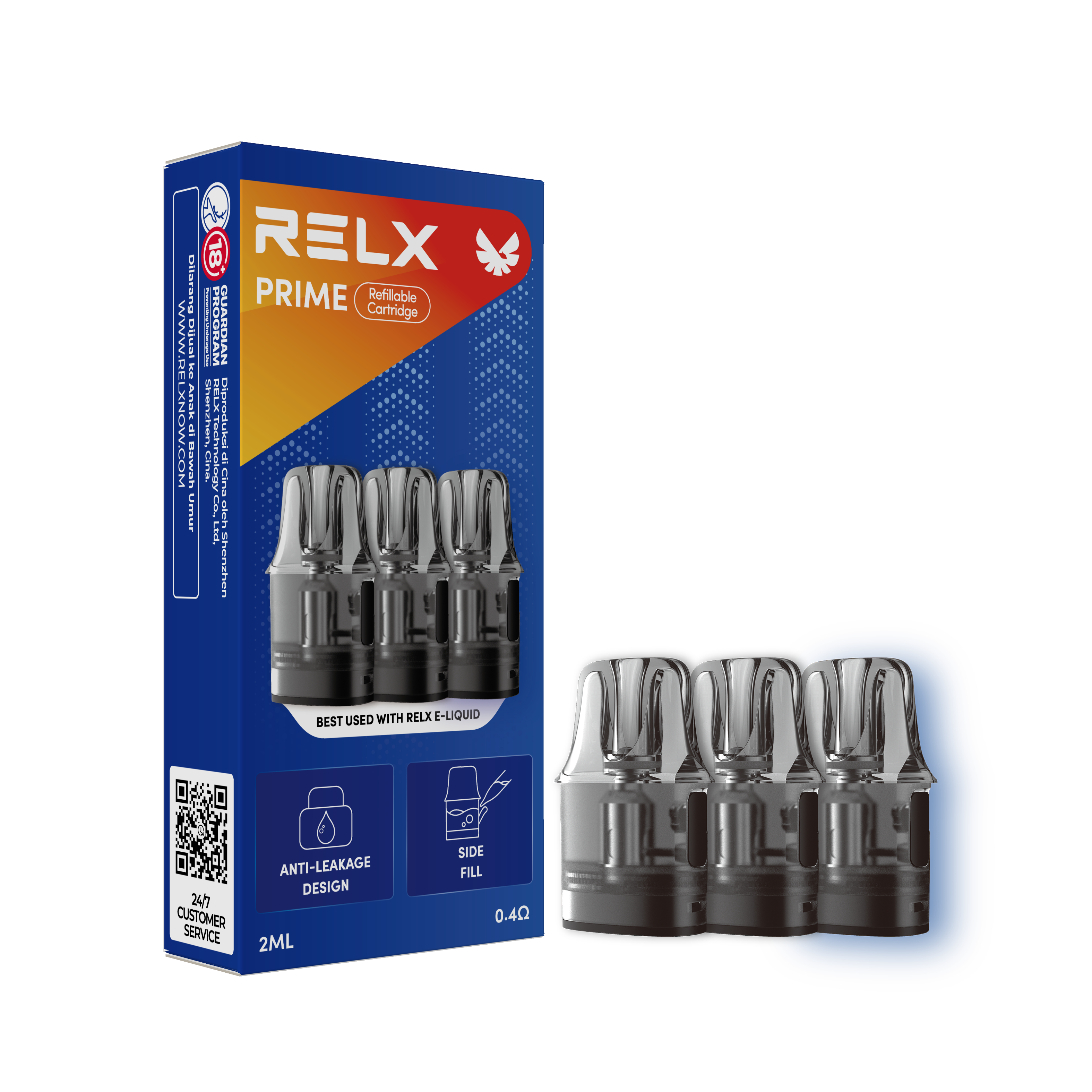 悅刻RELX-Prime Pod-空彈艙 3 Pods 0.1-0.4ohm - Vapertrade