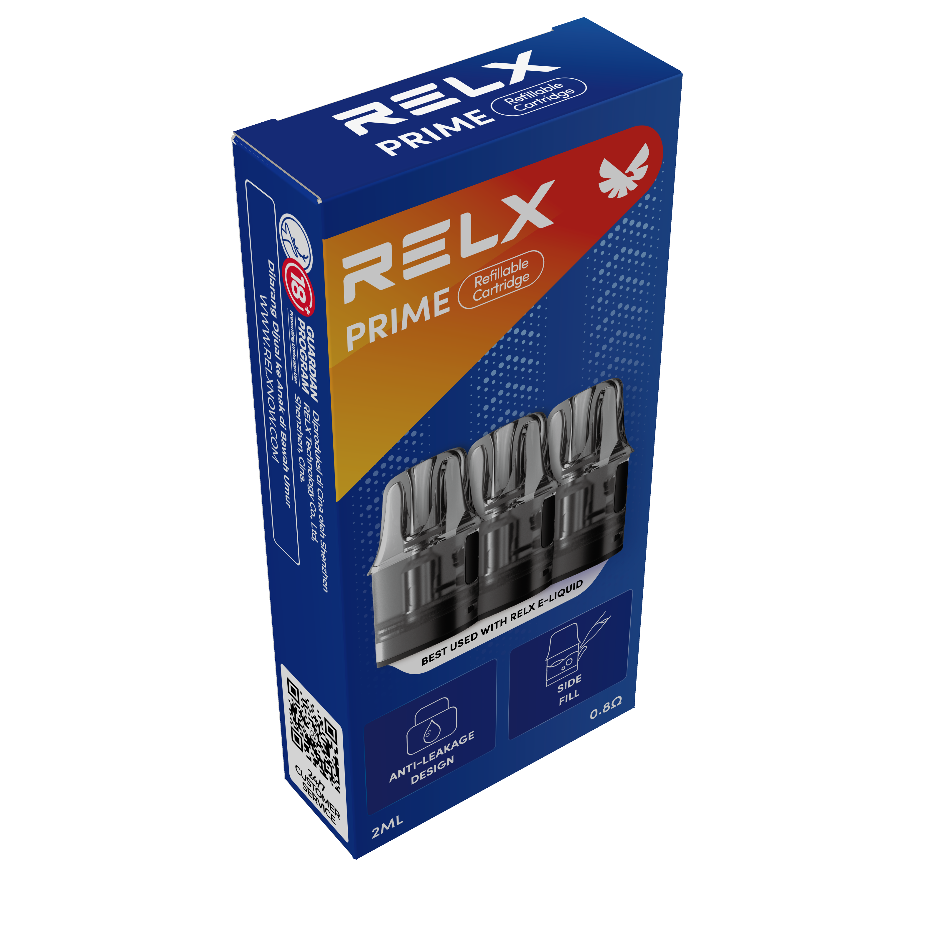 悅刻RELX-Prime Pod-空彈艙 3 Pods  0.2-0.8ohm - Vapertrade