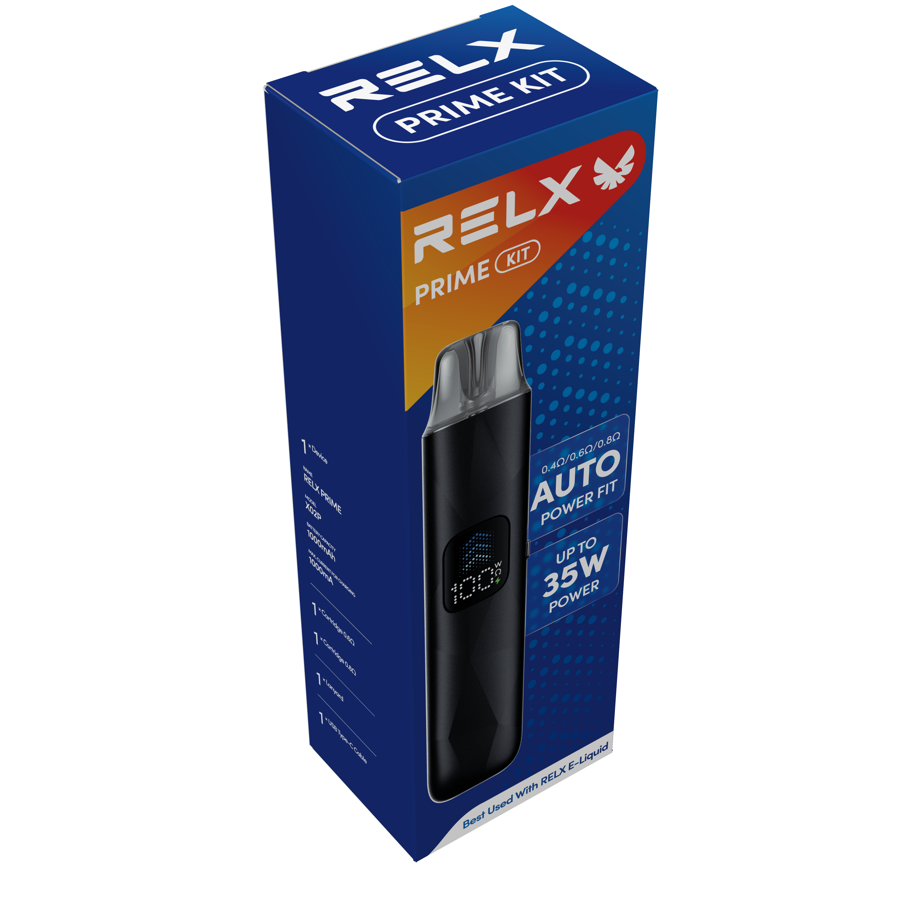 悅刻RELX-Prime Kit開放式主機套裝  黑色 - Vapertrade