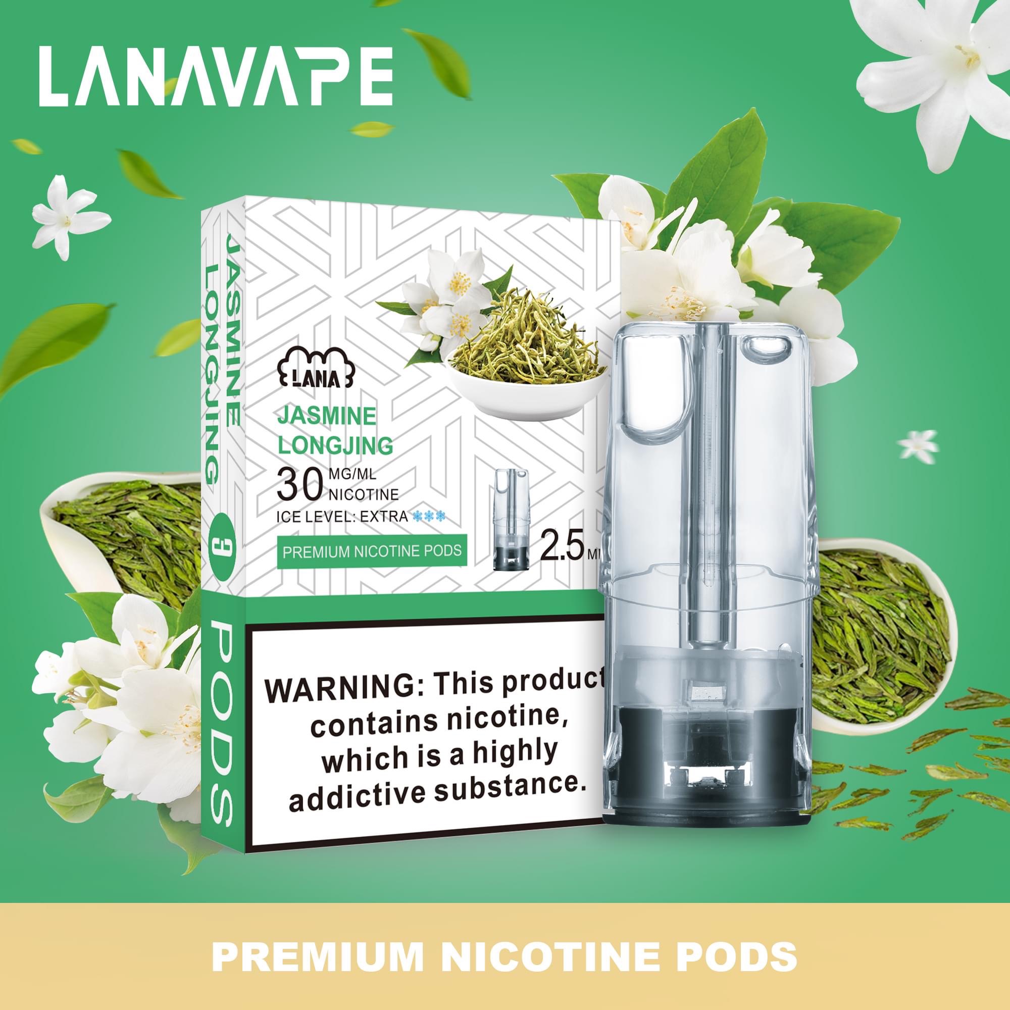拉納 LANA 煙彈 單盒三顆 一代通用煙彈 茉莉龍井 - Vapertrade